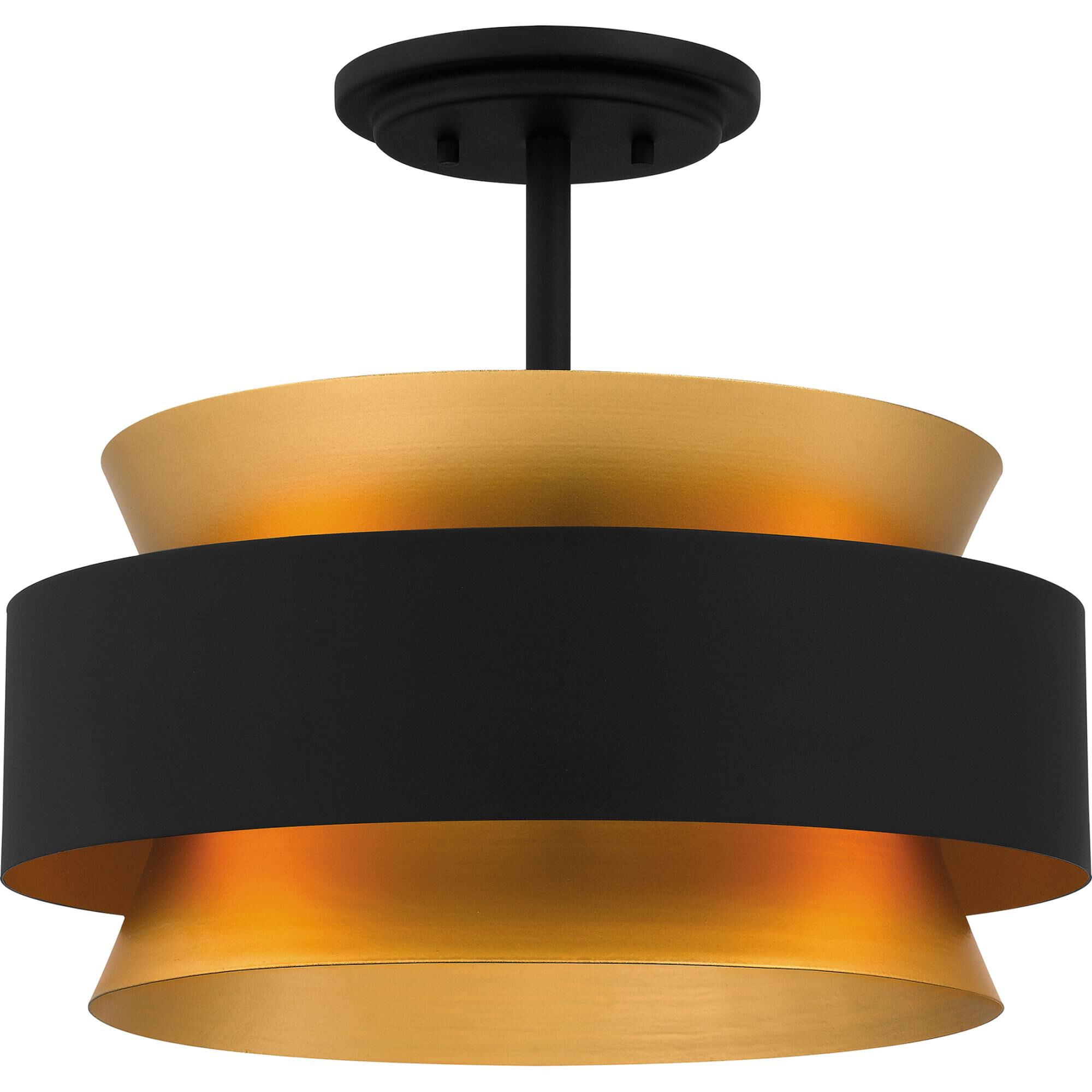 Hagley 15 Inch 3 Light Semi Flush Mount by Quoizel