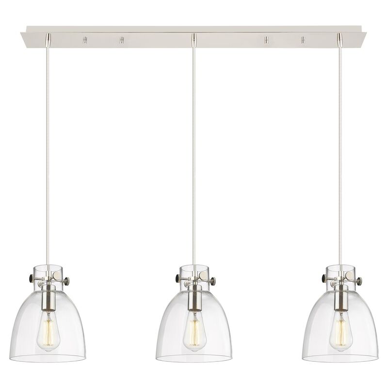 Bruno Marashlian Newton Bell 39 Inch 3 Light Linear Suspension Light by Innovations Lighting