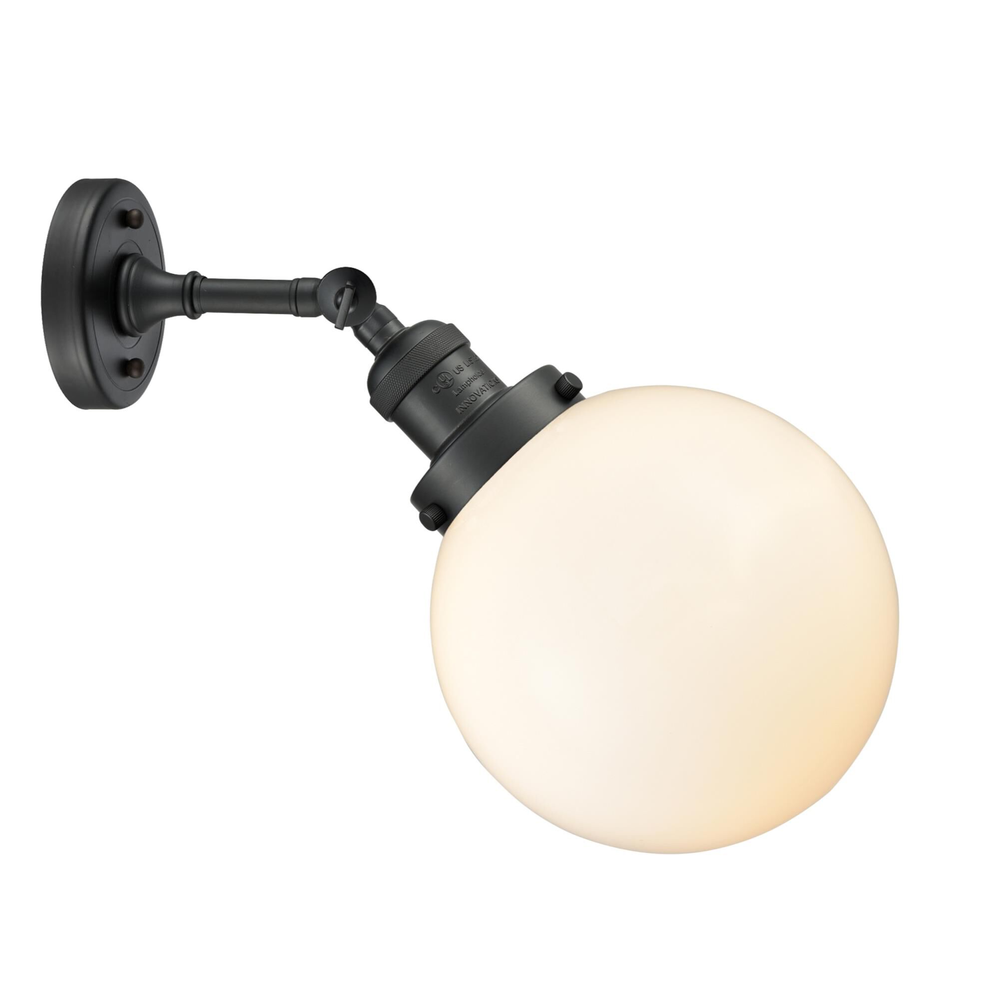 Shown in Matte Black finish and Matte White Cased glass and No Accent accent