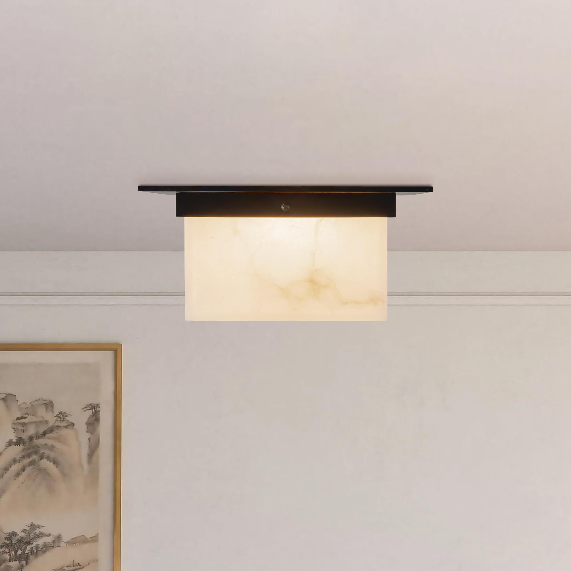 Shown in Urban Bronze finish and Alabaster glass