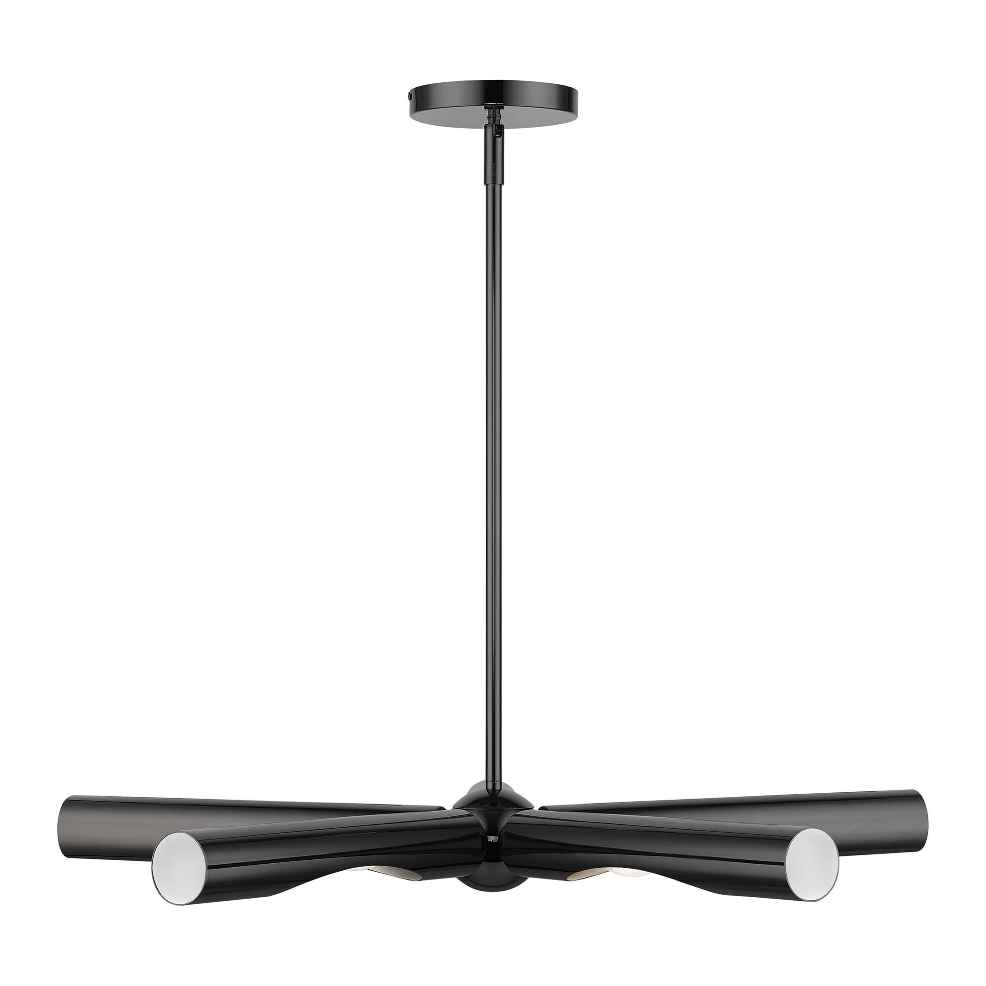 Shown in Black Chrome finish and Hand Welded Black Chrome shade