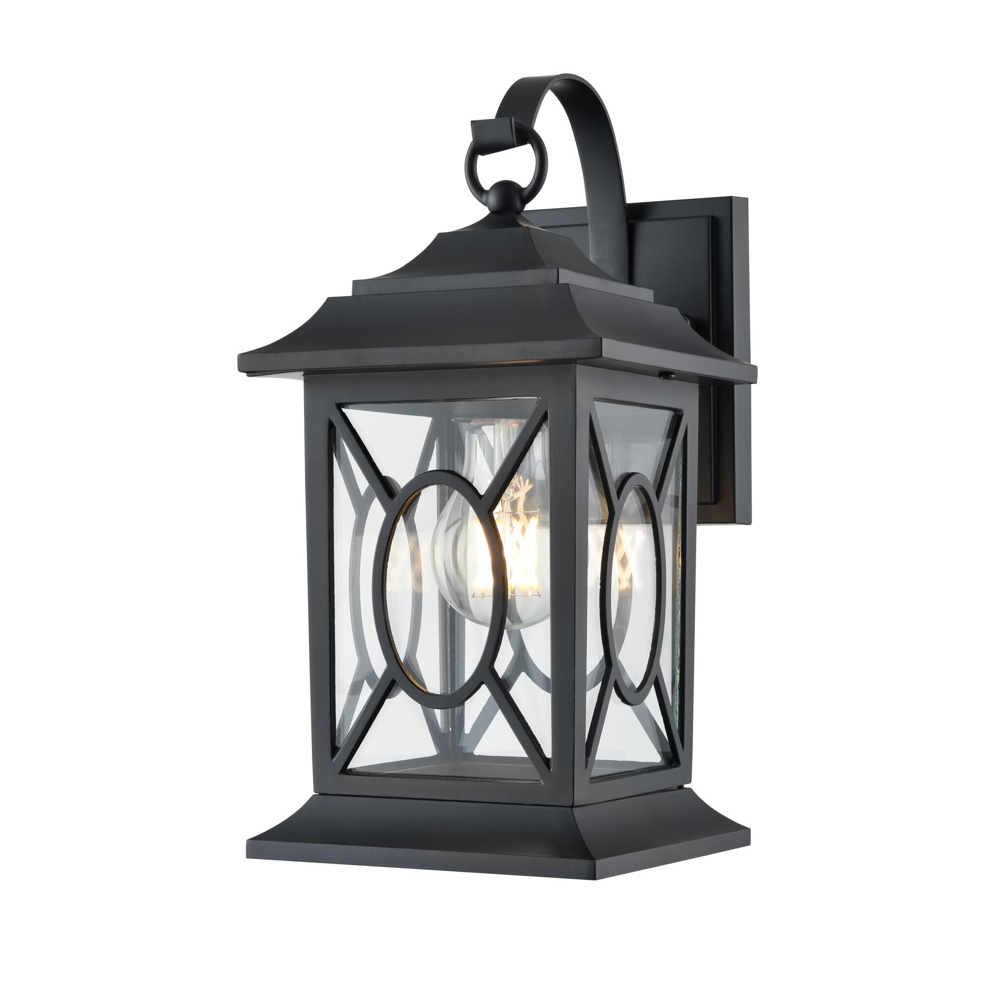 Shown in Powder Coated Black finish and Clear glass