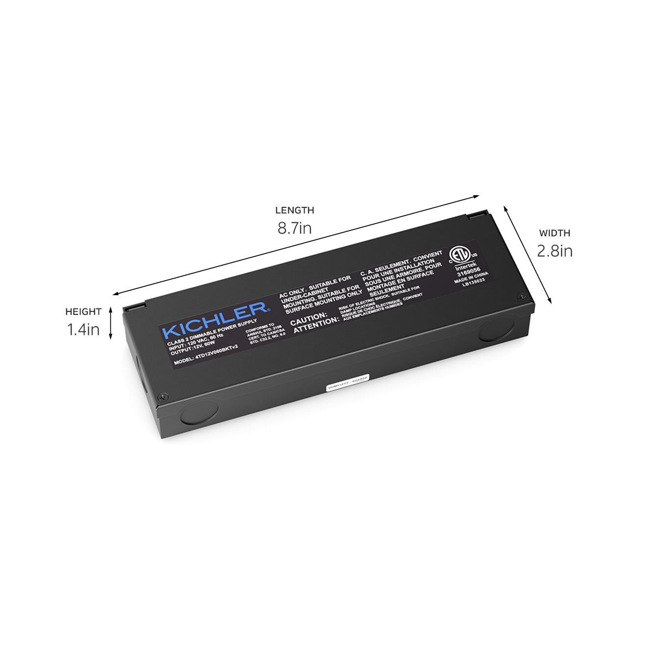 4TD 12V Direct Wire Dimmable Power Supply Power Supply by Kichler Lighting