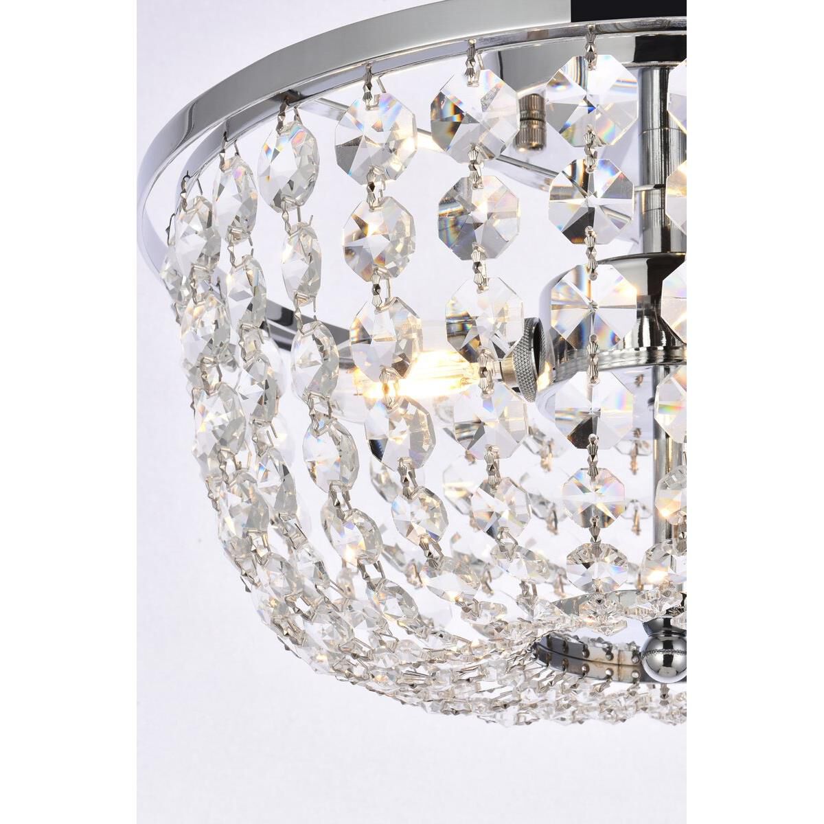 Cora 13 Inch 3 Light Flush Mount by Elegant Lighting