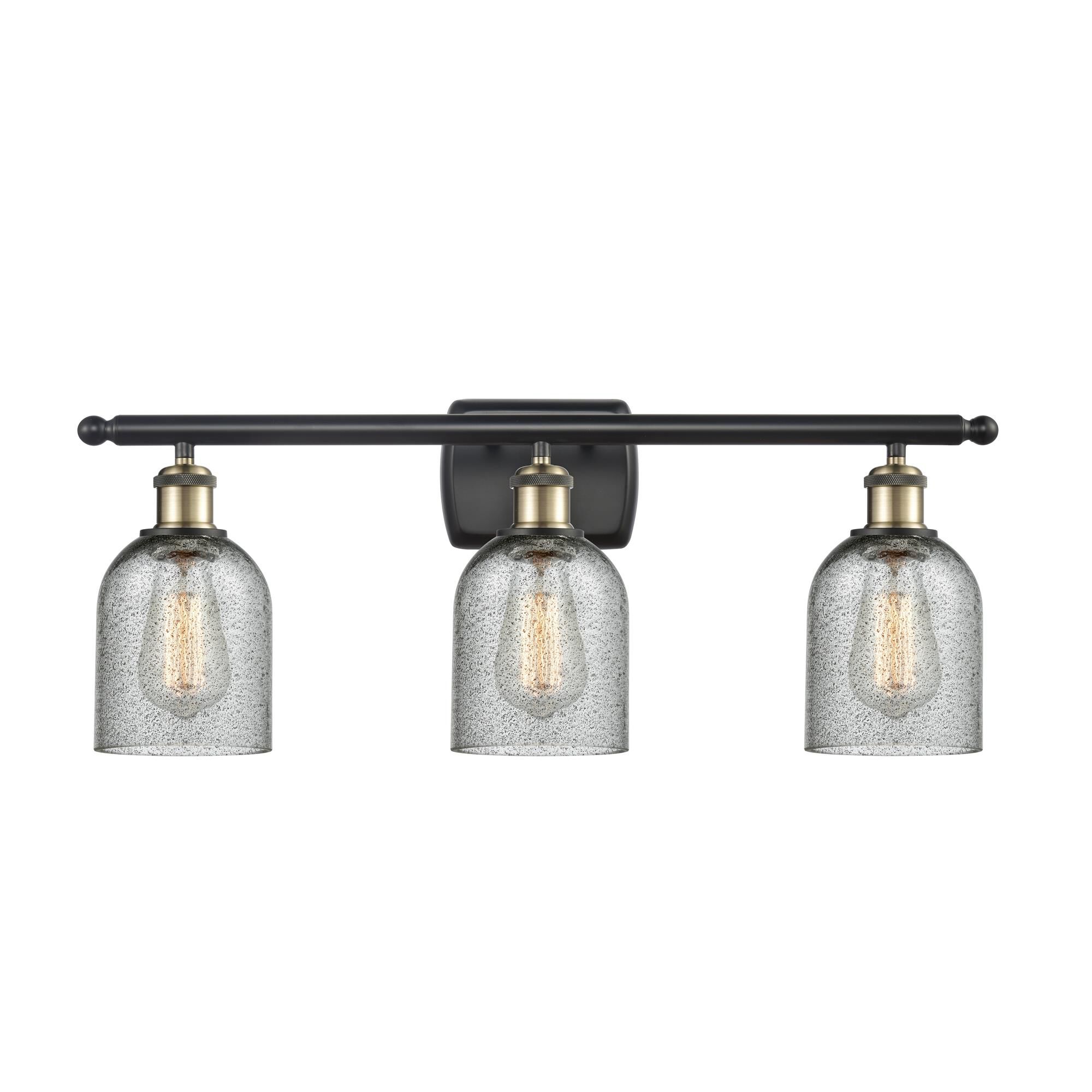 Shown in Black Antique Brass finish and Charcoal glass