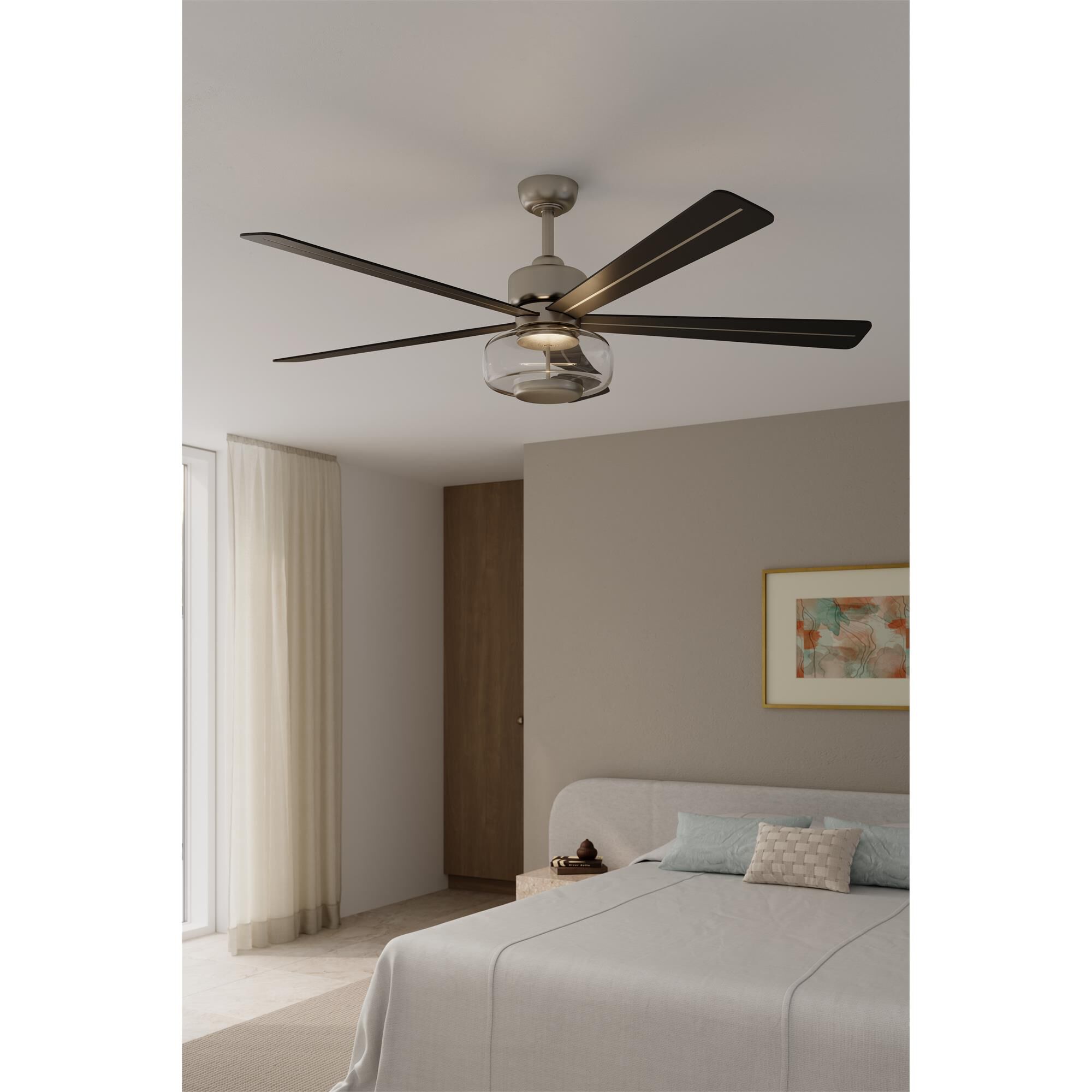 Shown in Brushed Nickel finish and Clear glass