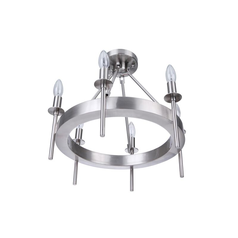 Larrson 17 Inch 6 Light Semi Flush Mount by Craftmade