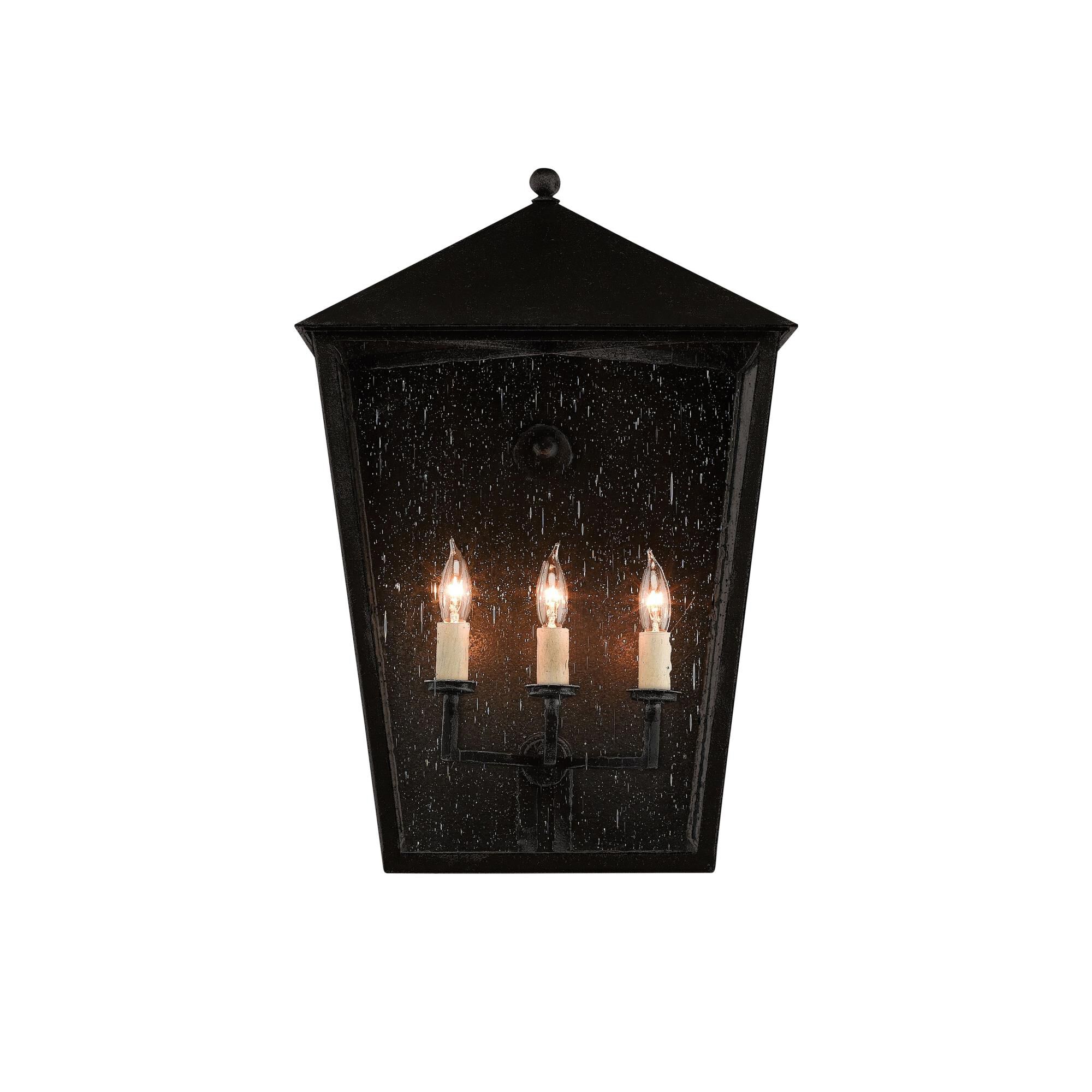 Bening 22 Inch Tall 3 Light Outdoor Wall Light by Currey and Company