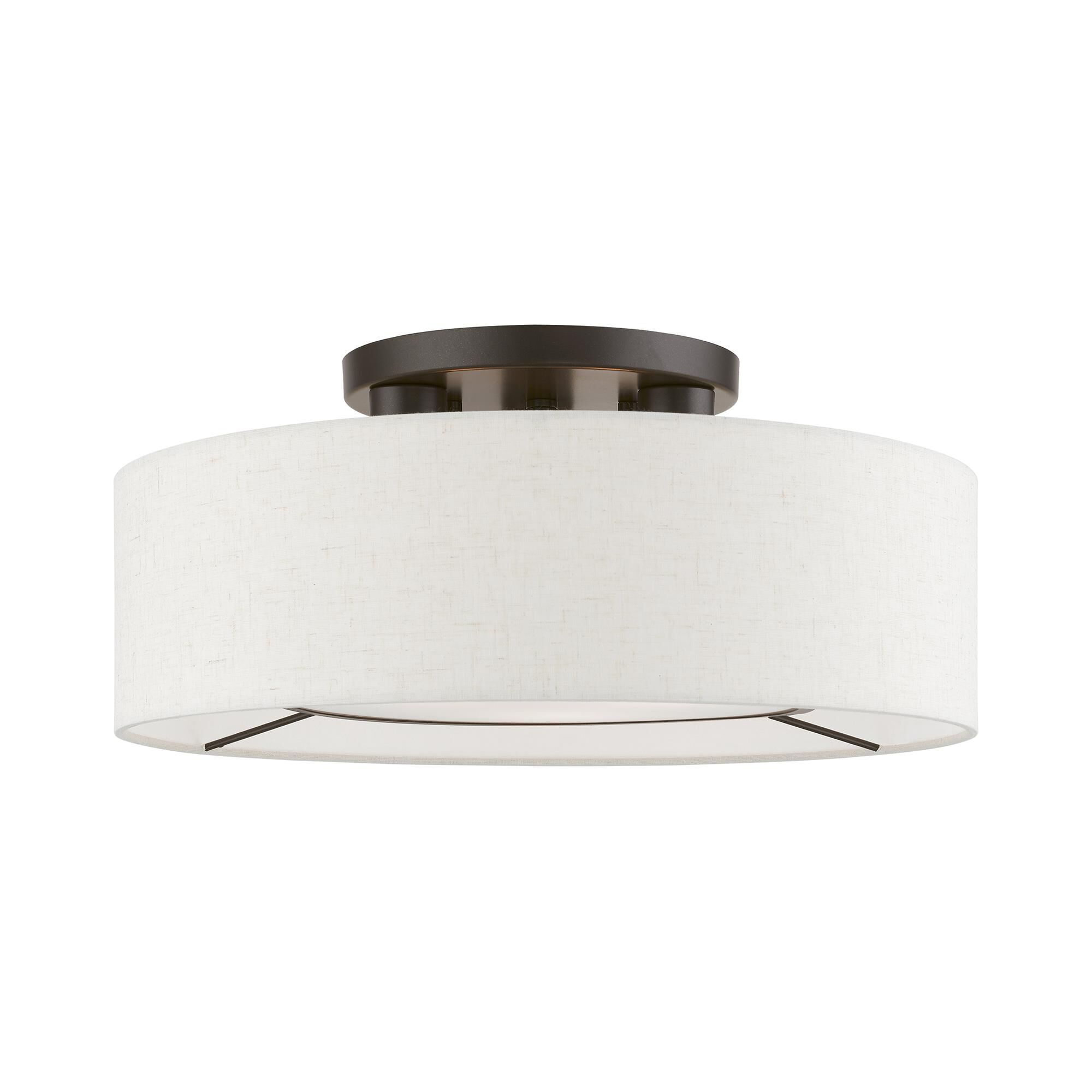 Ellsworth 17 Inch Semi Flush Mount by Livex Lighting
