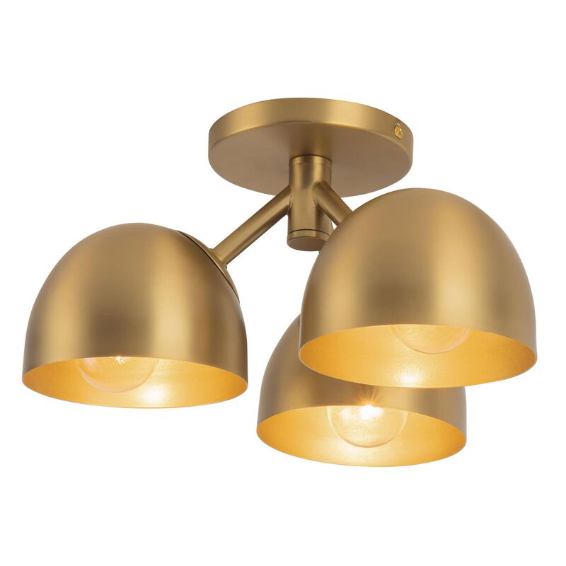 Ryan Pauly Fosso 12 Inch 3 Light Semi Flush Mount by Kuzco