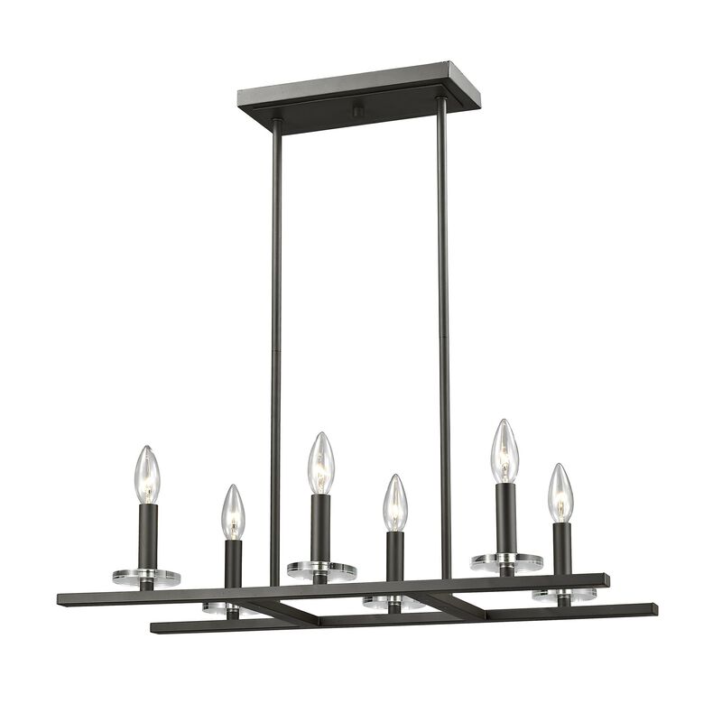 Verona 26 Inch 6 Light Linear Suspension Light by Z-Lite
