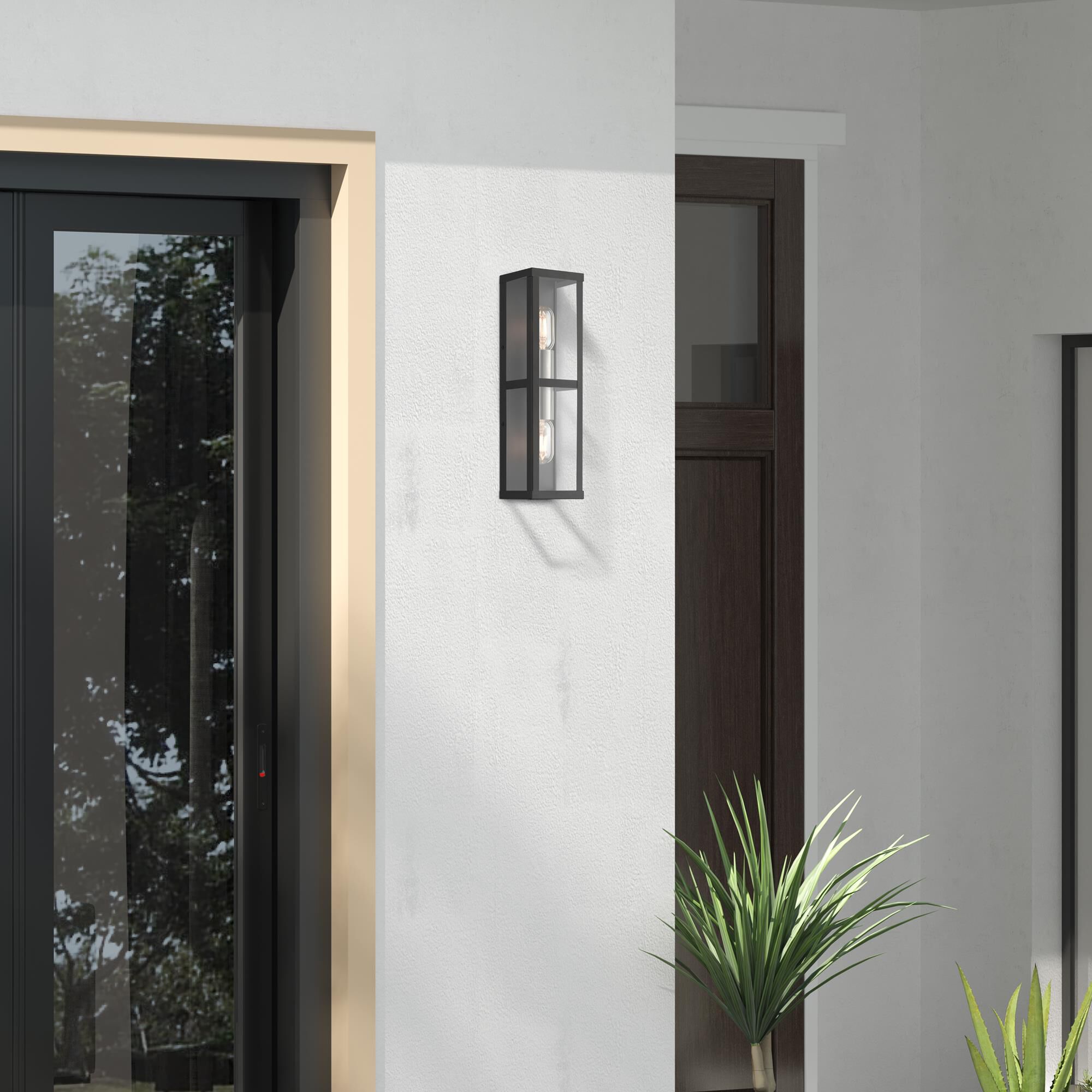 Gaffney 16 Inch Tall 2 Light Outdoor Wall Light by Livex Lighting