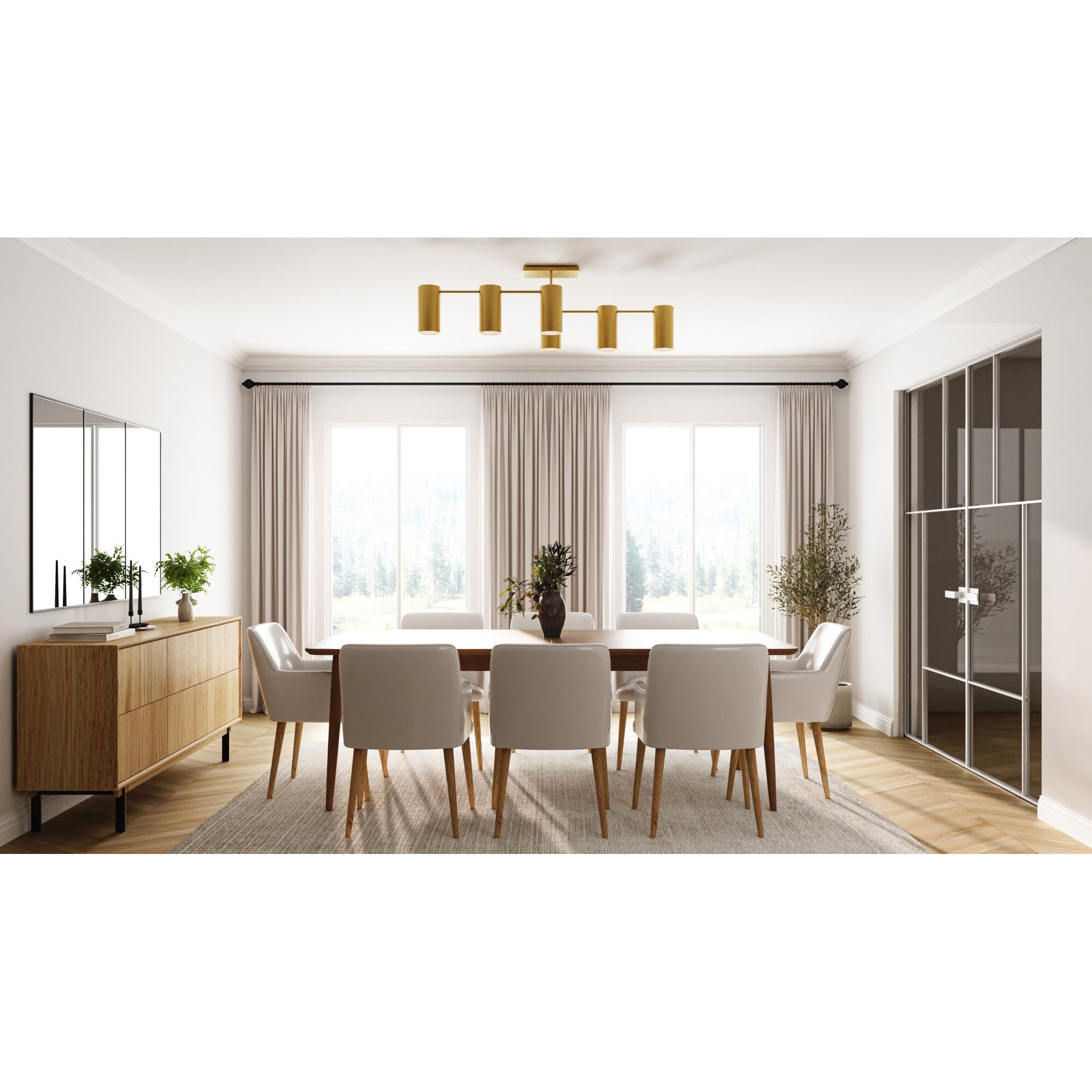 Shown in Brushed Gold finish and Metal shade