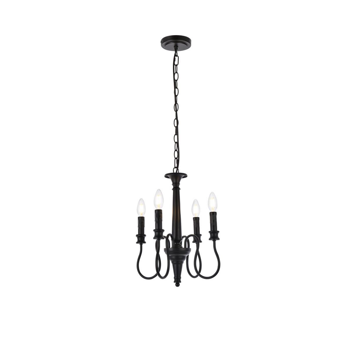 Flynx 14 Inch 4 Light Mini Chandelier by Elegant Lighting