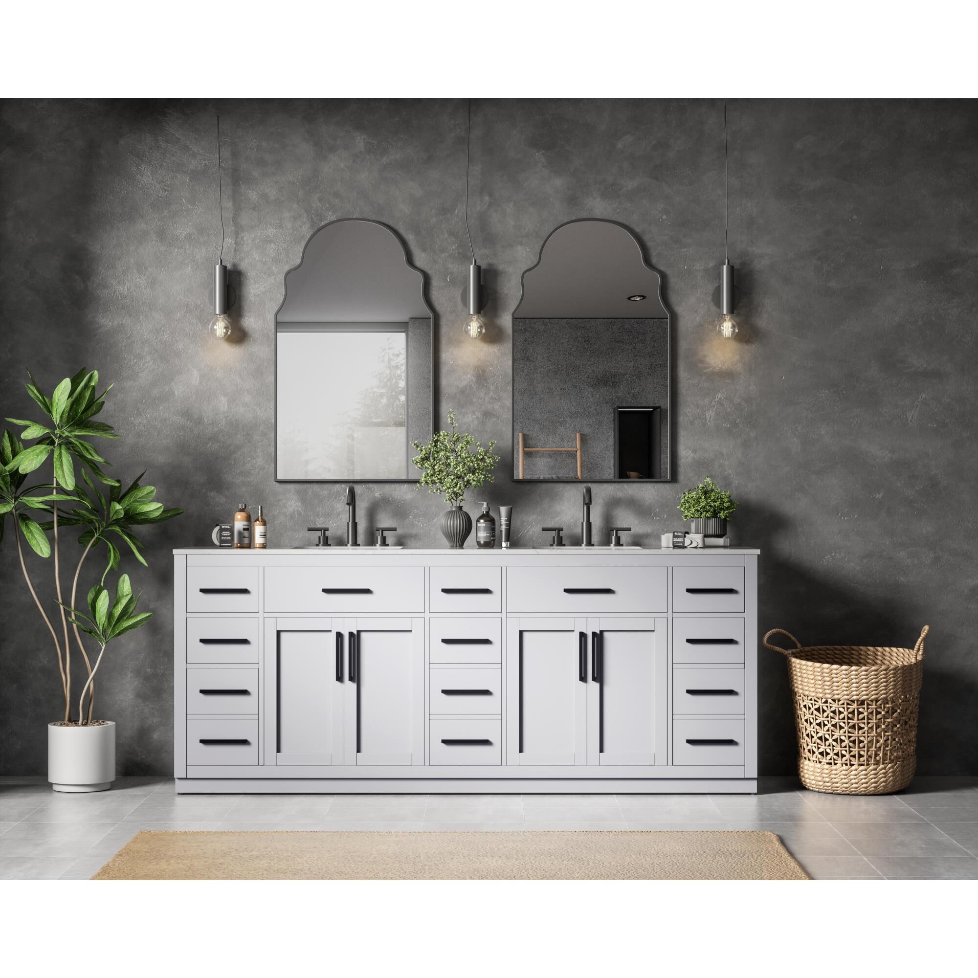 Alden 84 Inch Bath Vanity by Elegant Dcor