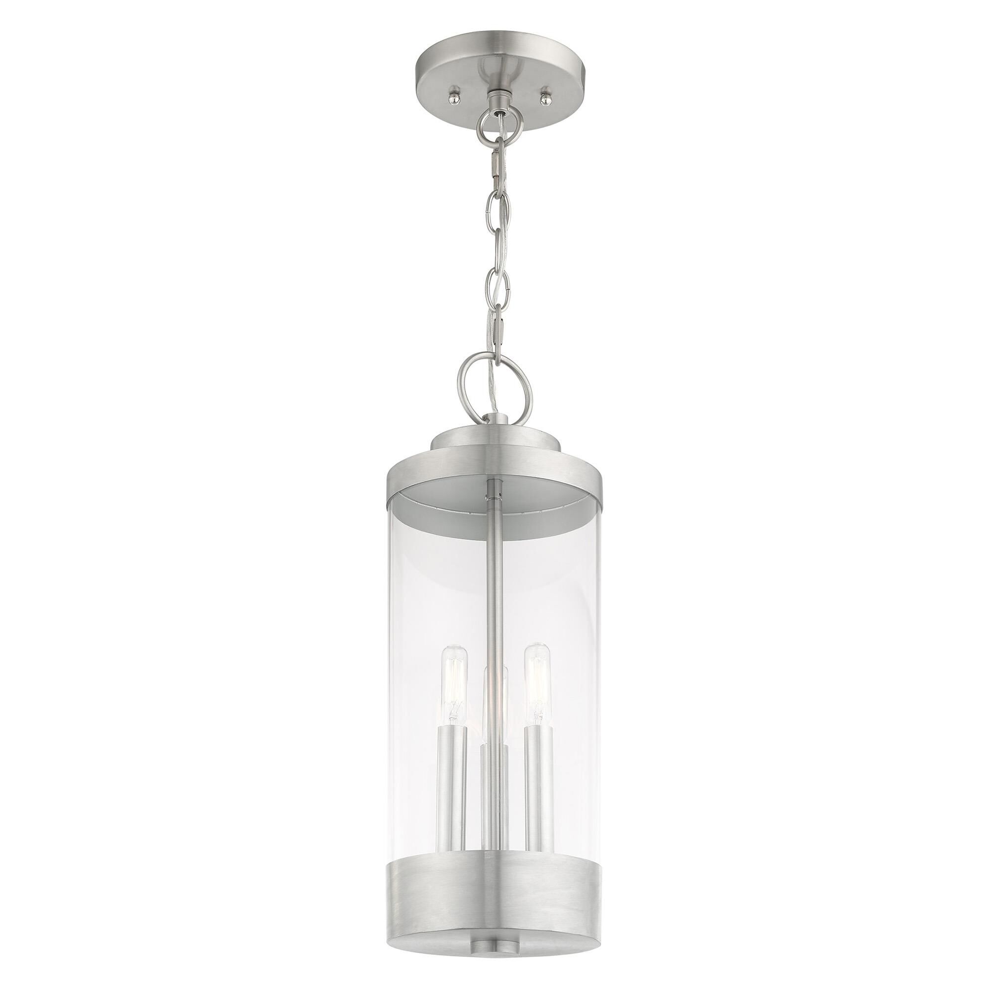 Hillcrest 20 Inch Tall 3 Light Outdoor Hanging Lantern by Livex Lighting