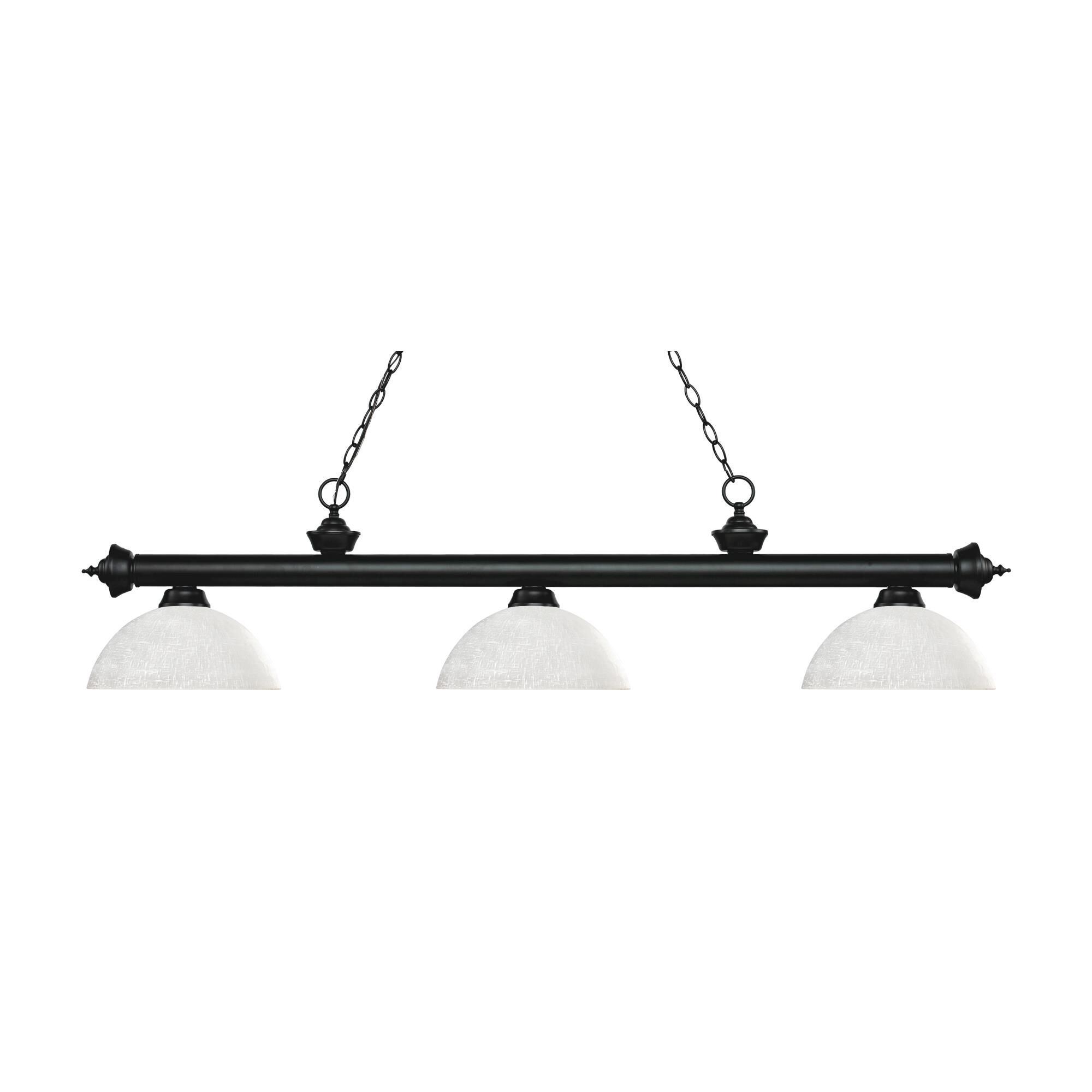 Shown in Matte Black finish and Glass shade