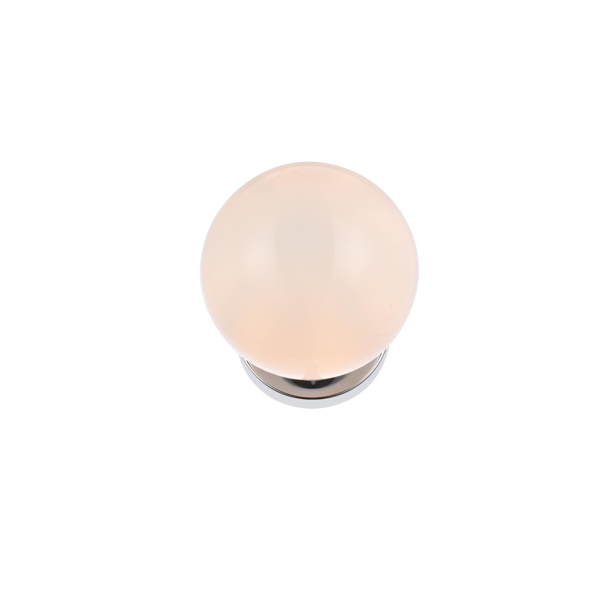 Shown in Chrome finish and Frosted White glass