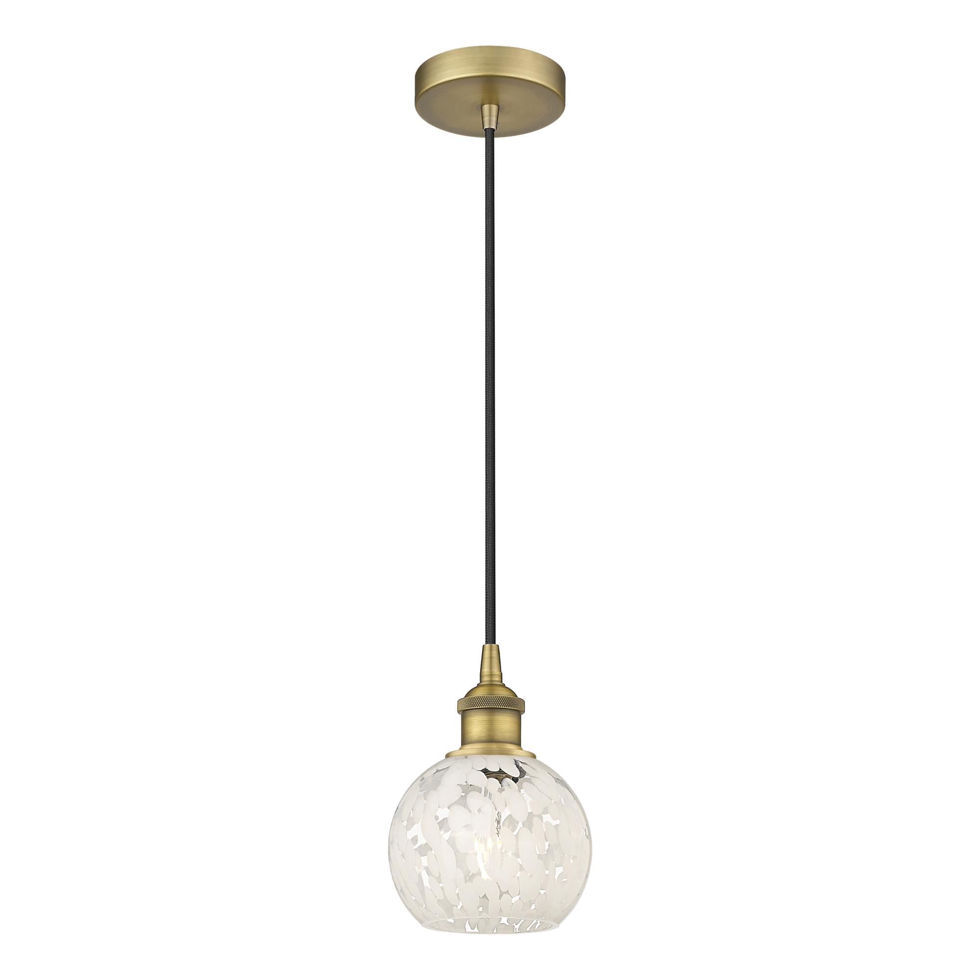 Bruno Marashlian White Mouchette 6 Inch Mini Pendant by Innovations Lighting