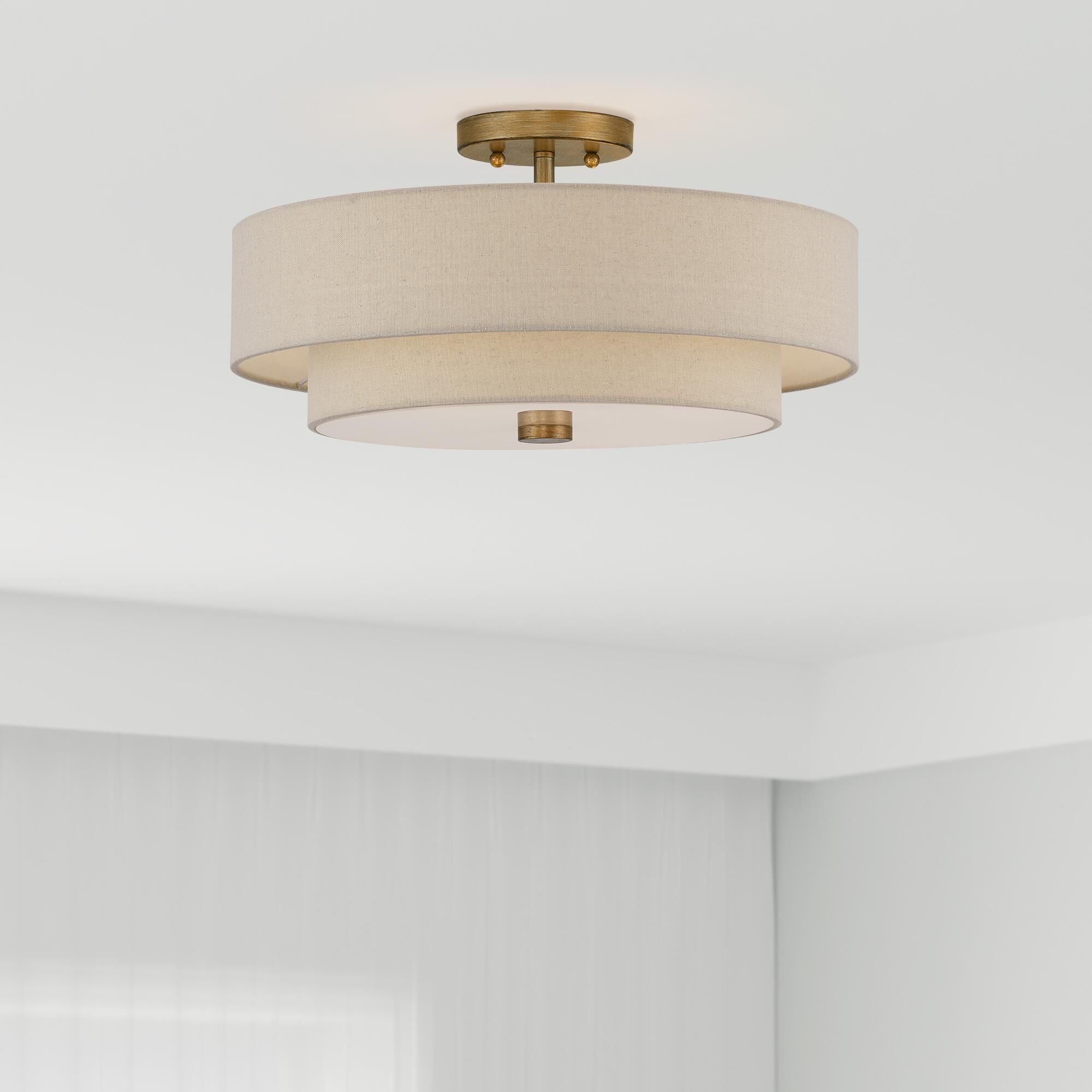 Bellingham 18 Inch Semi Flush Mount by Livex Lighting