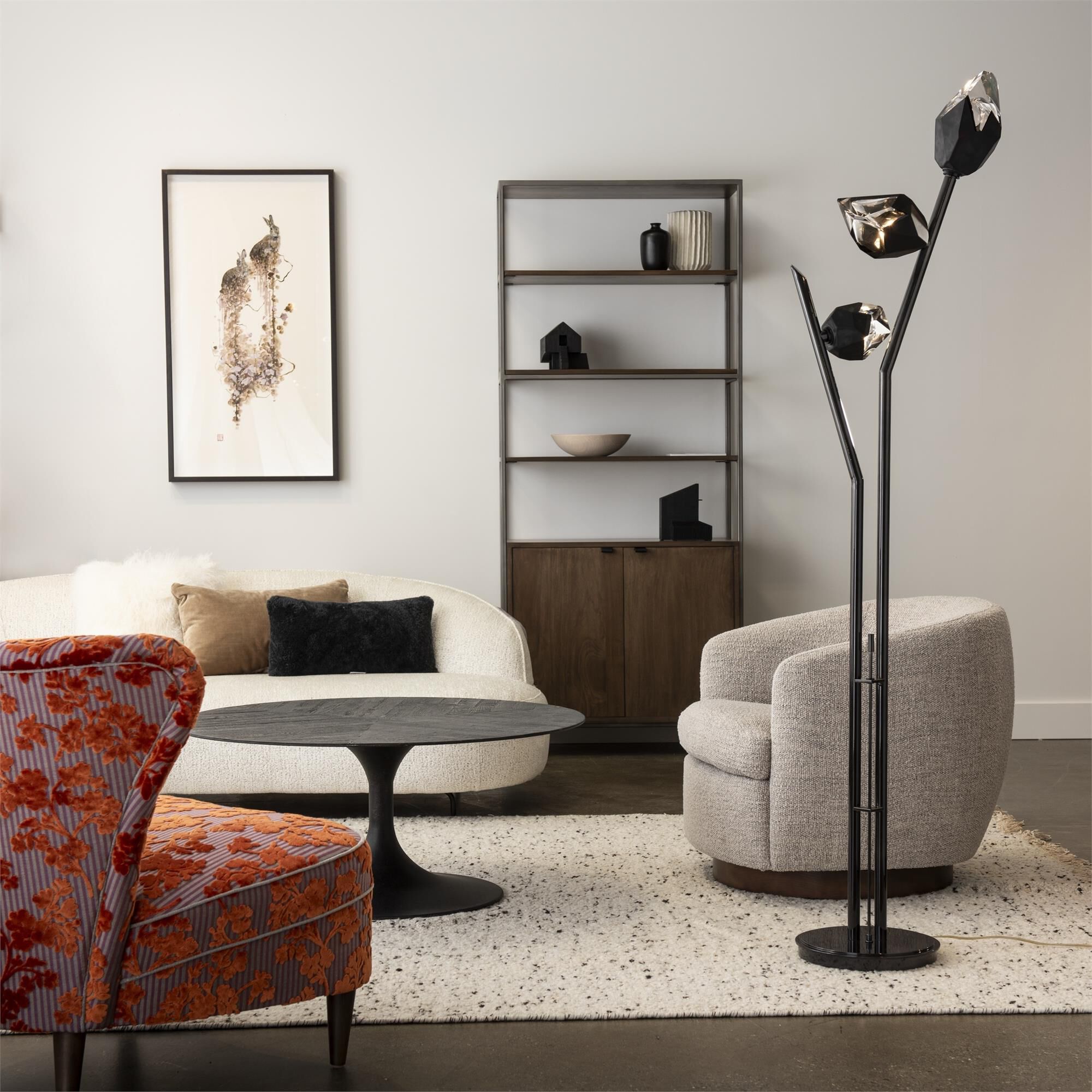 Chrysalis 74 Inch Torchiere Lamp by Hubbardton Forge
