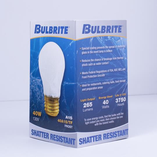 40 Watt A15 Incandescent Light Bulb by Bulbrite