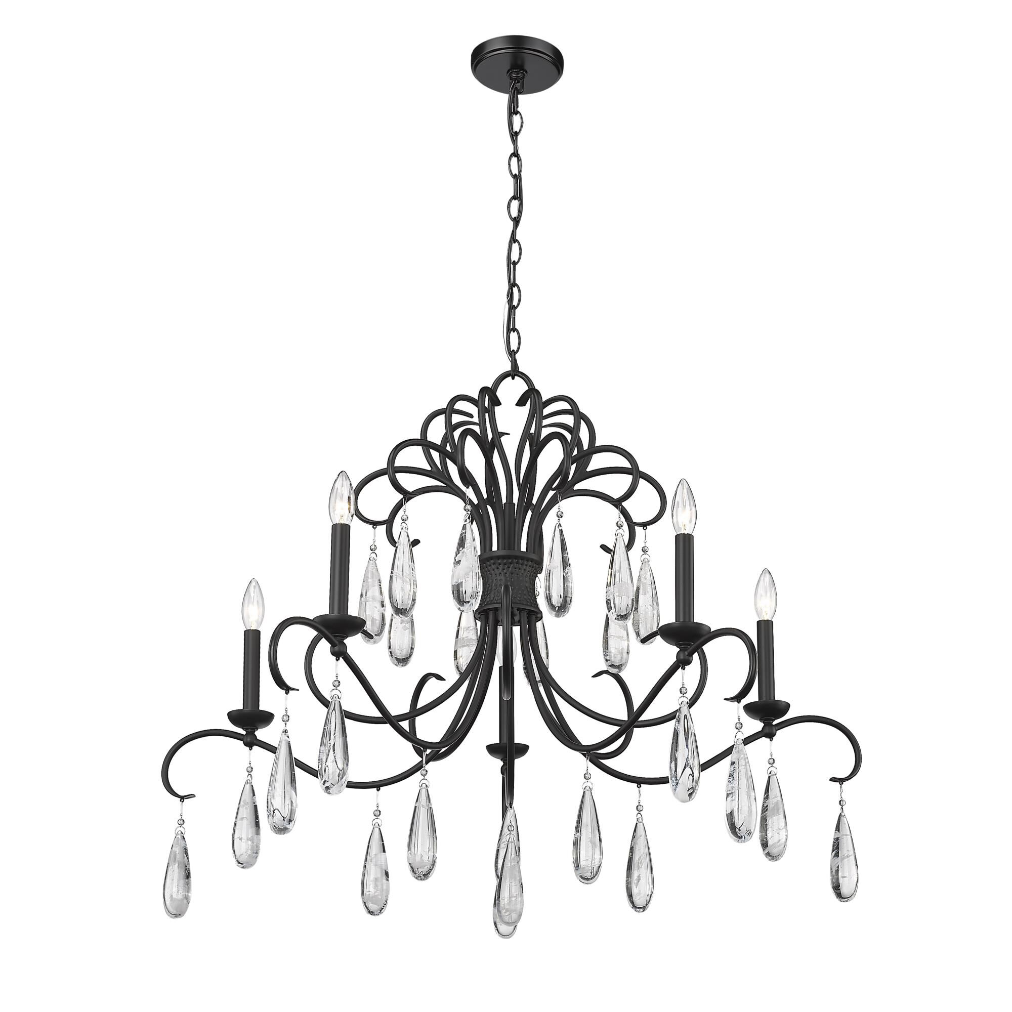 Amara 38 Inch 5 Light Chandelier by Z-Lite