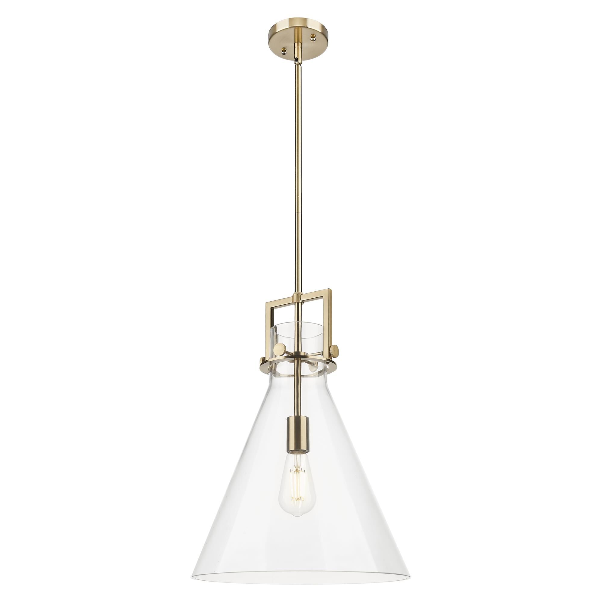 Shown in Champagne Bronze finish and Clear glass