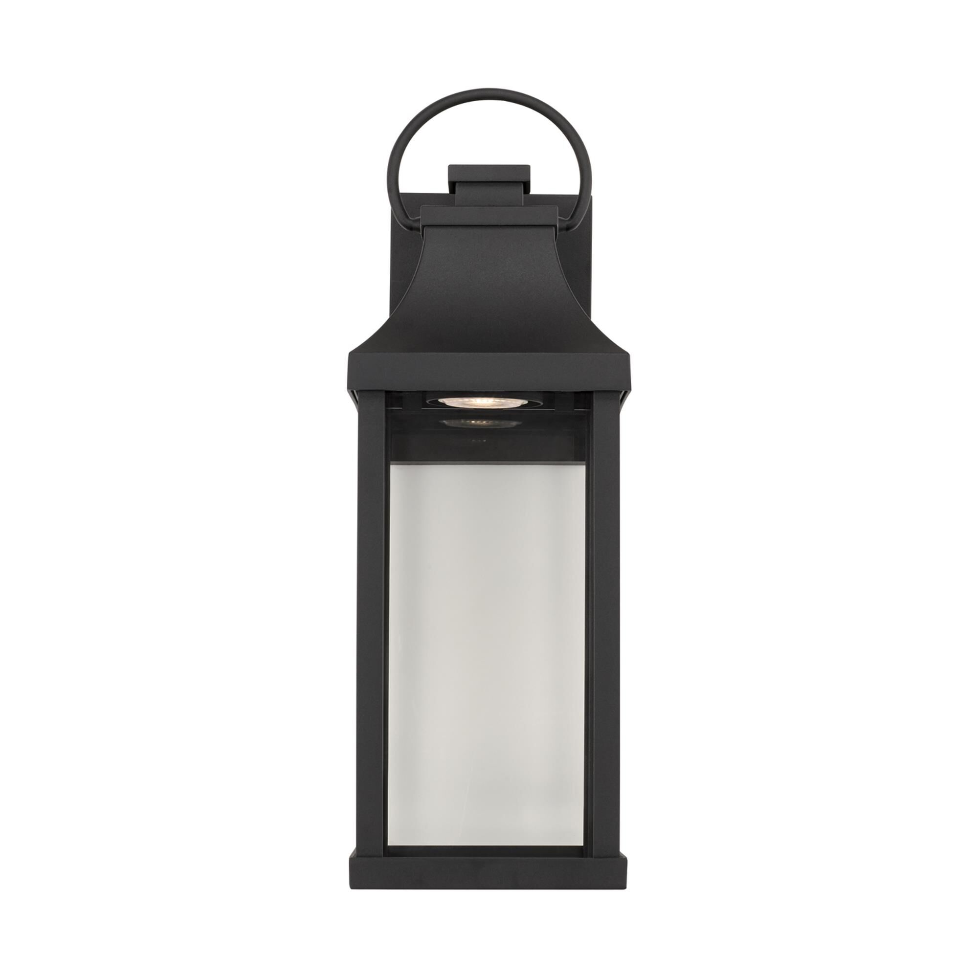 Shown in Black finish and Clear glass