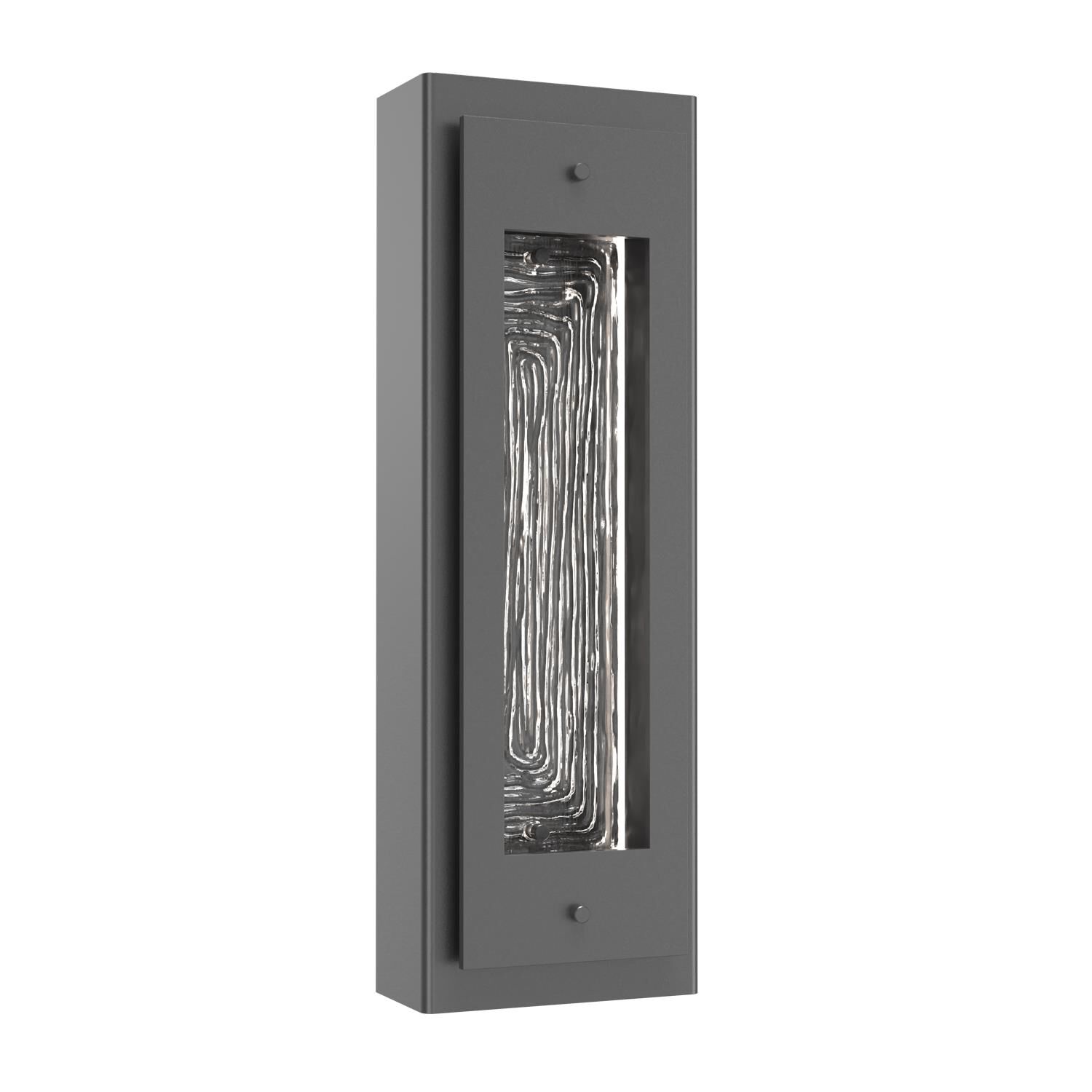 Shown in Argento Grey finish and Linea Cast Glass Motif accent