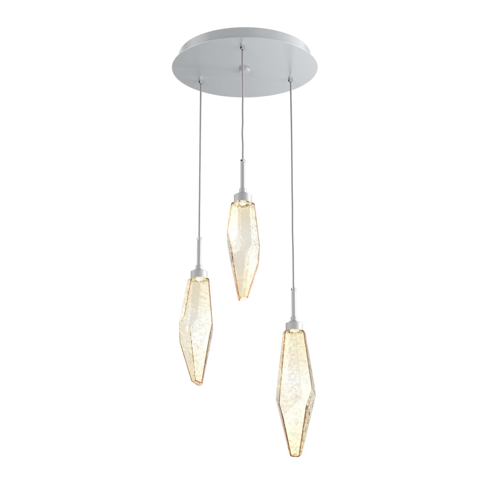 Shown in Classic Silver finish and Chilled Blown And Amber glass