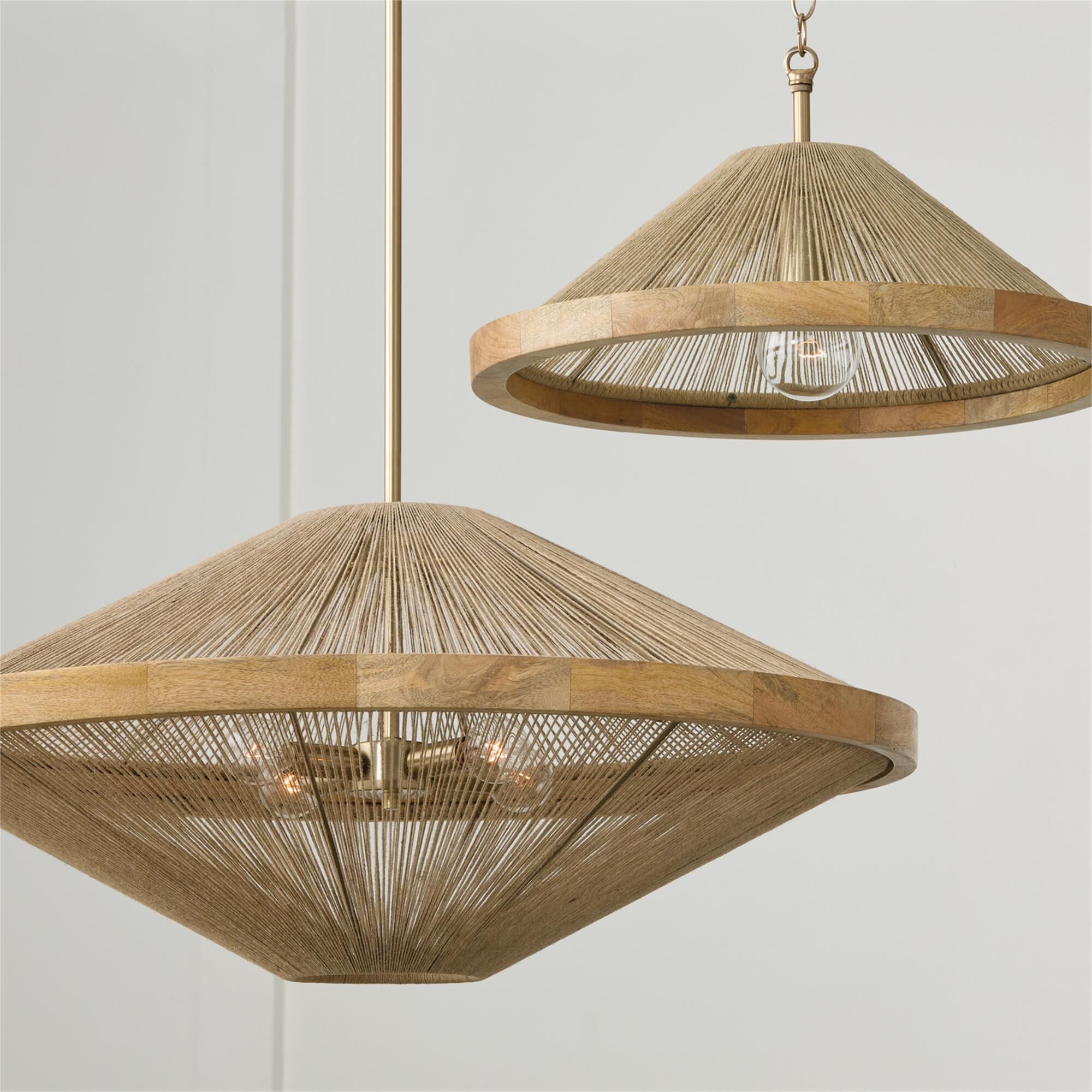 Maya 19 Inch Semi Flush Mount,