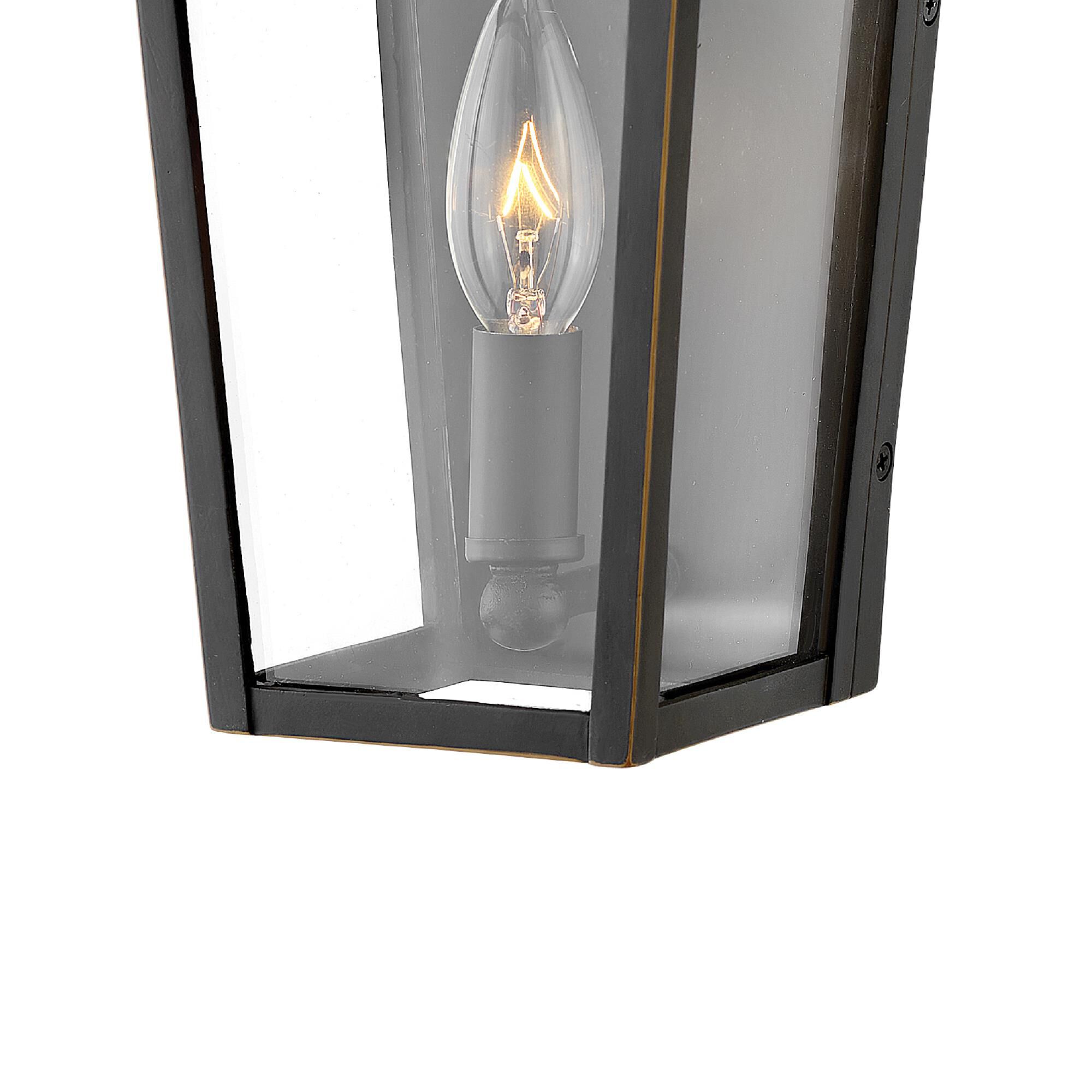 Shown in Oil Rubbed Bronze finish and Clear glass