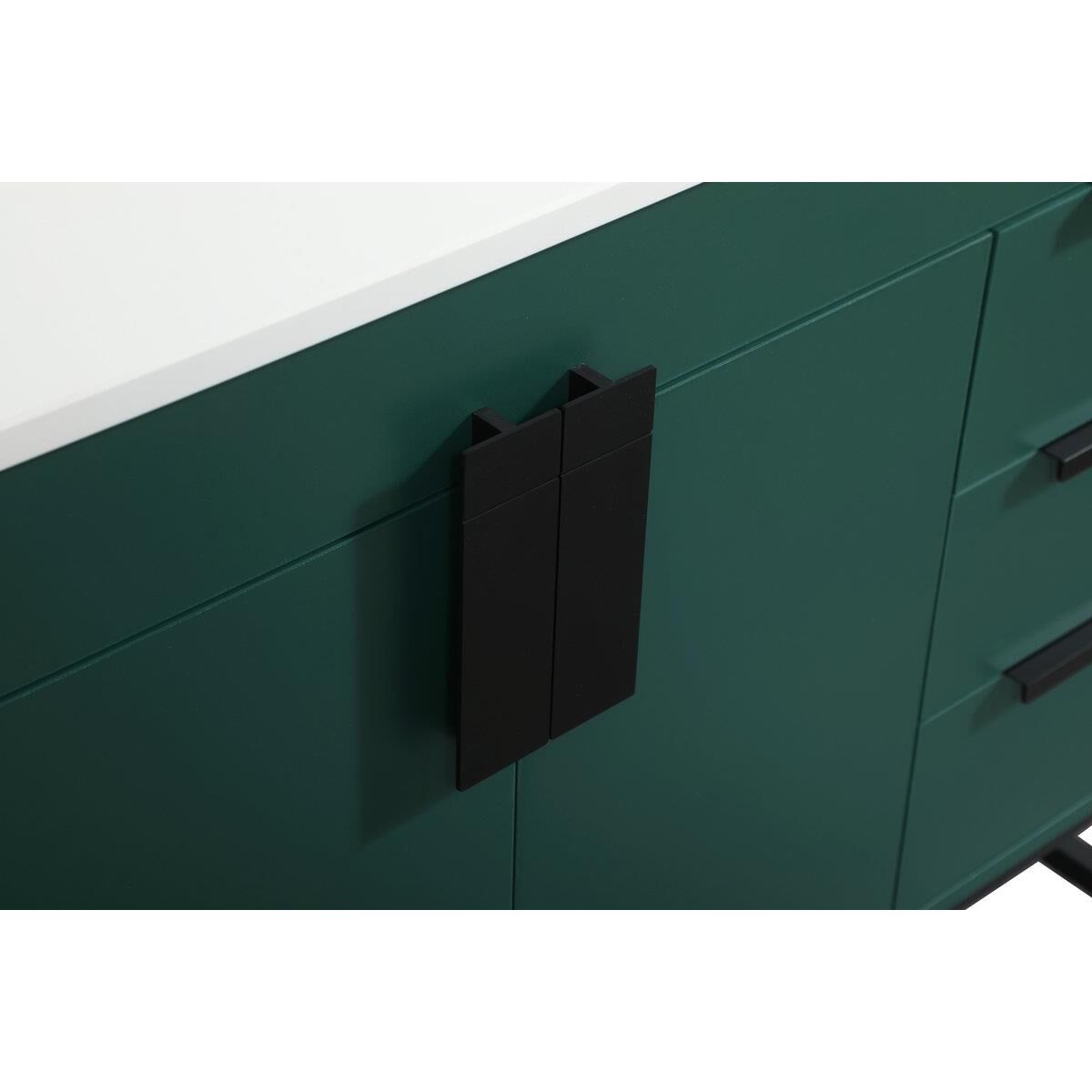 Shown in Green finish and With Backsplash accent