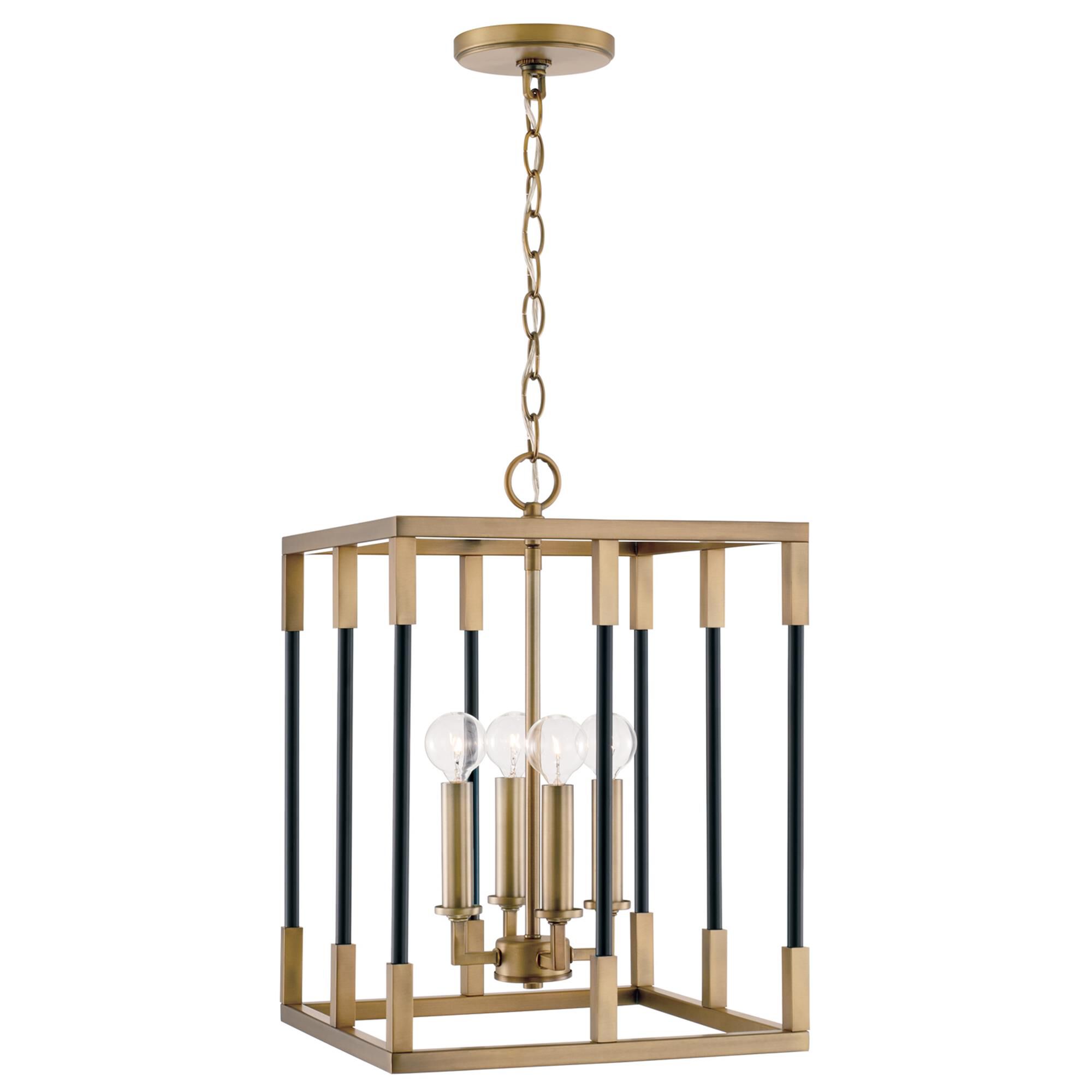 Shown in Aged Brass and Black finish