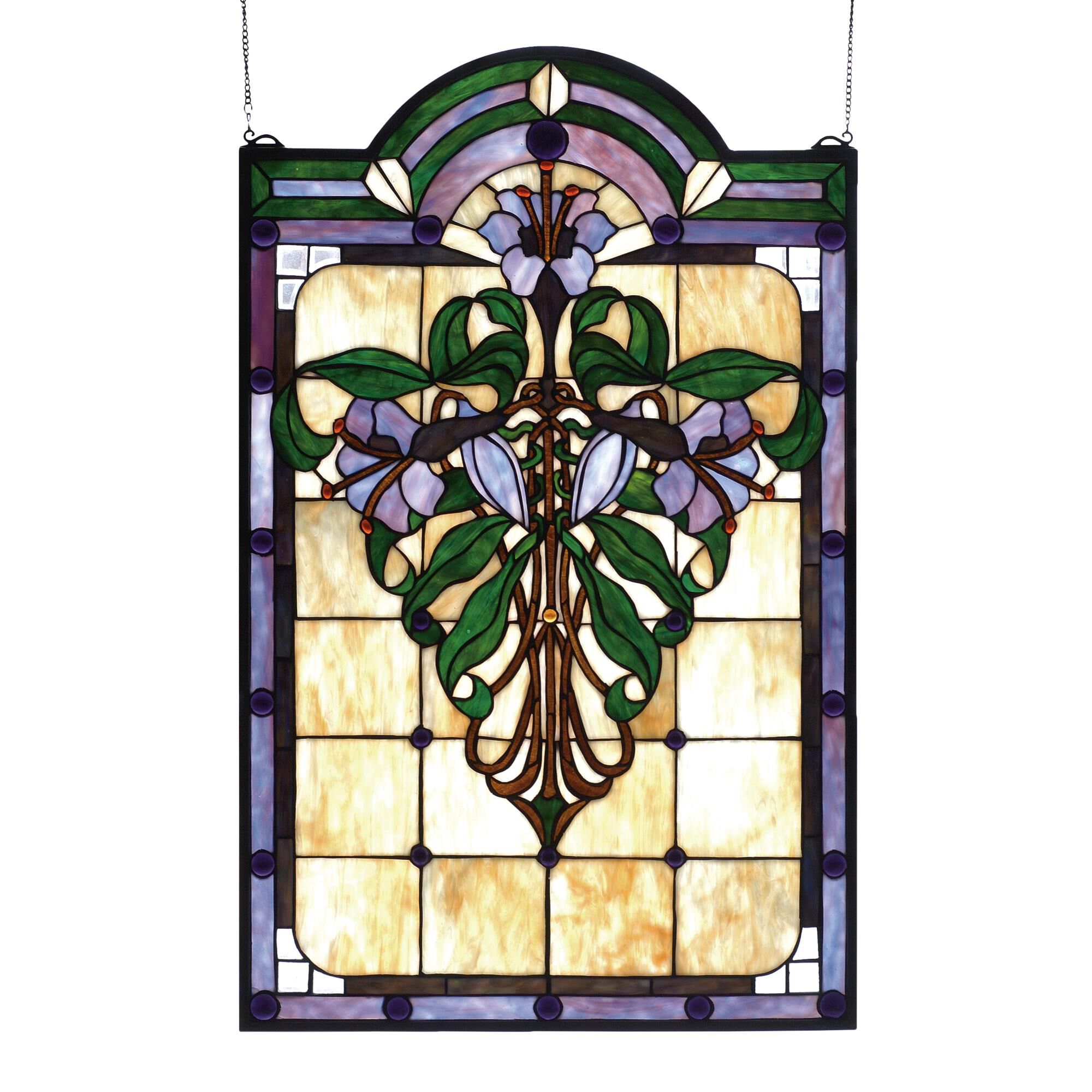 Shown with Plum Blue-Spring Green-Ivory glass