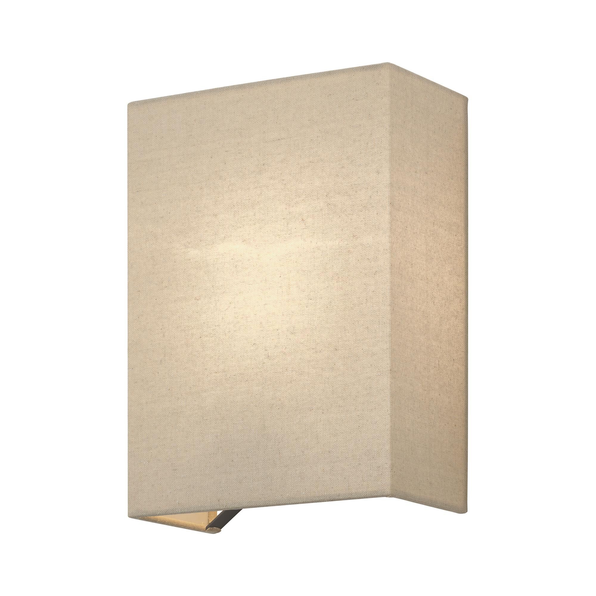 Shown in Bronze finish and Hand Crafted Parchment Color Hardback Fabric with White Color Inside shade