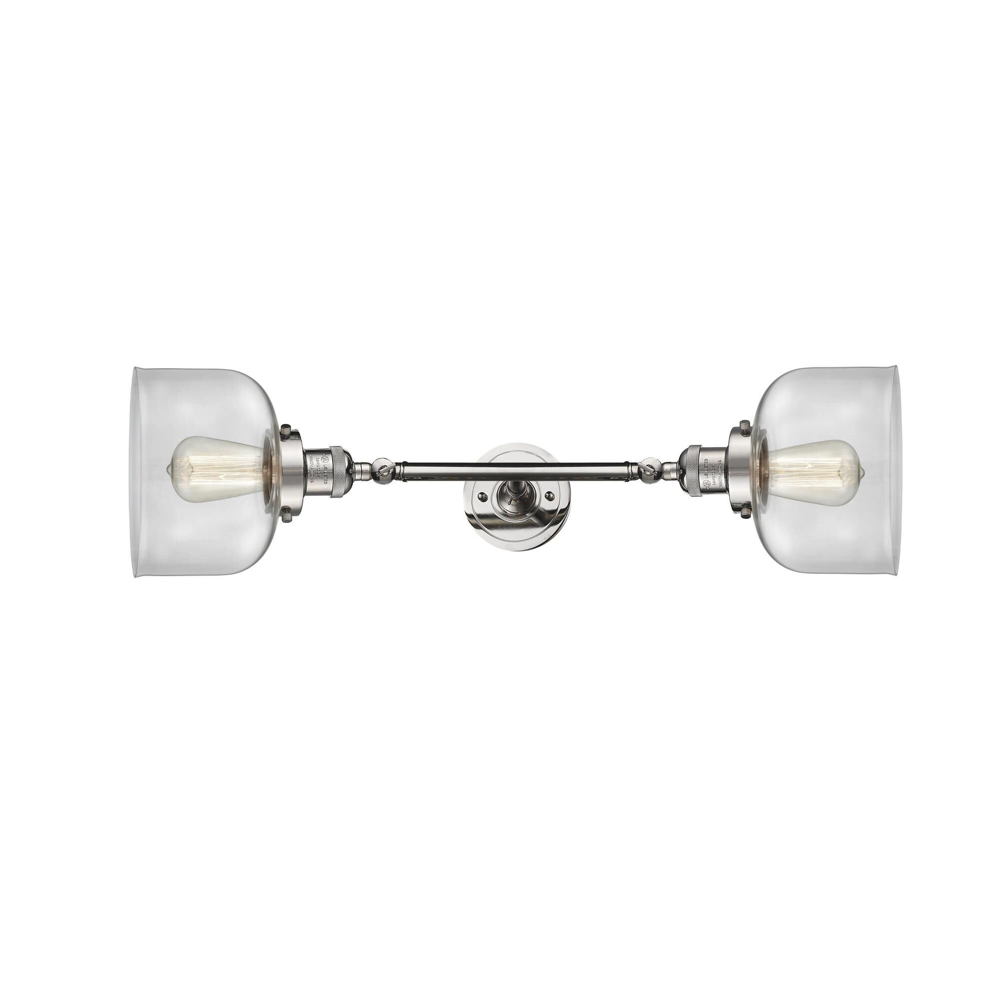 Shown in Polished Nickel finish and Clear glass