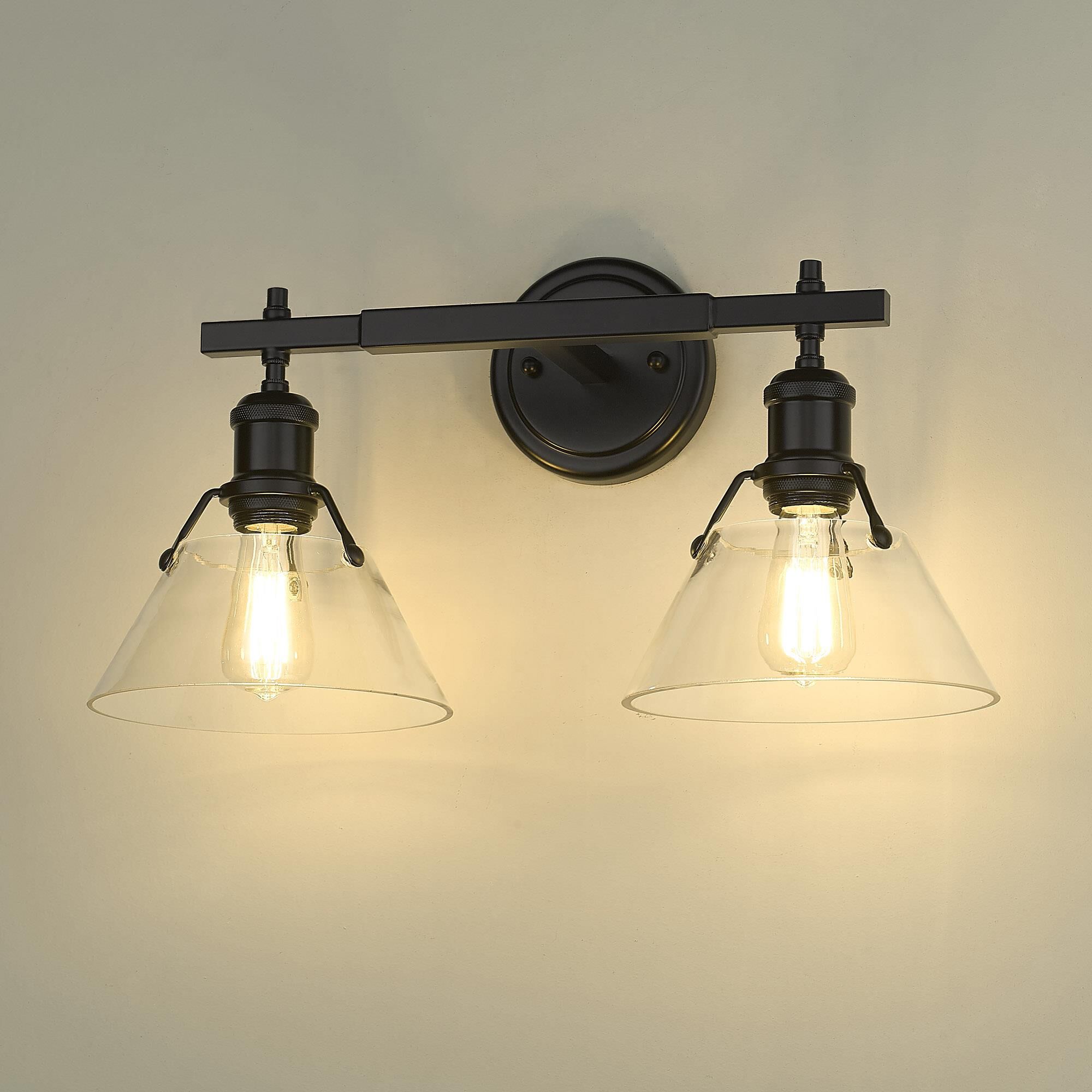 Shown in Matte Black finish and Clear glass