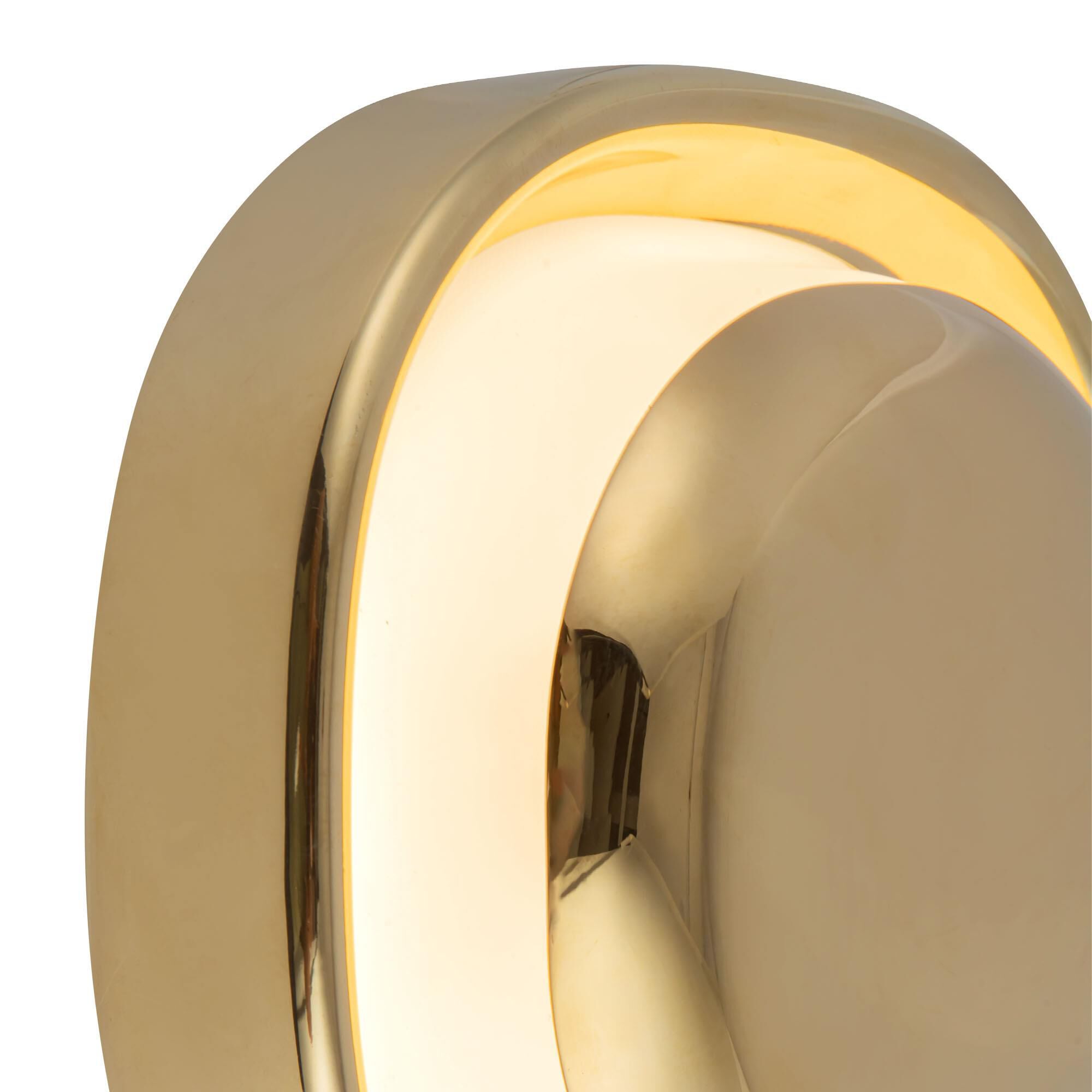 Shown in Metallic Brass finish and Matte Opal glass