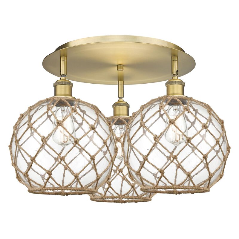 Bruno Marashlian Farmhouse Rope 22 Inch Flush Mount by Innovations Lighting