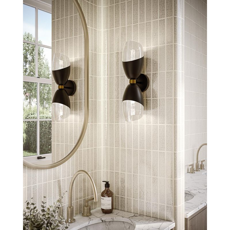 Capri 19 Inch 2 Light Bath Vanity Light by Alora Mood