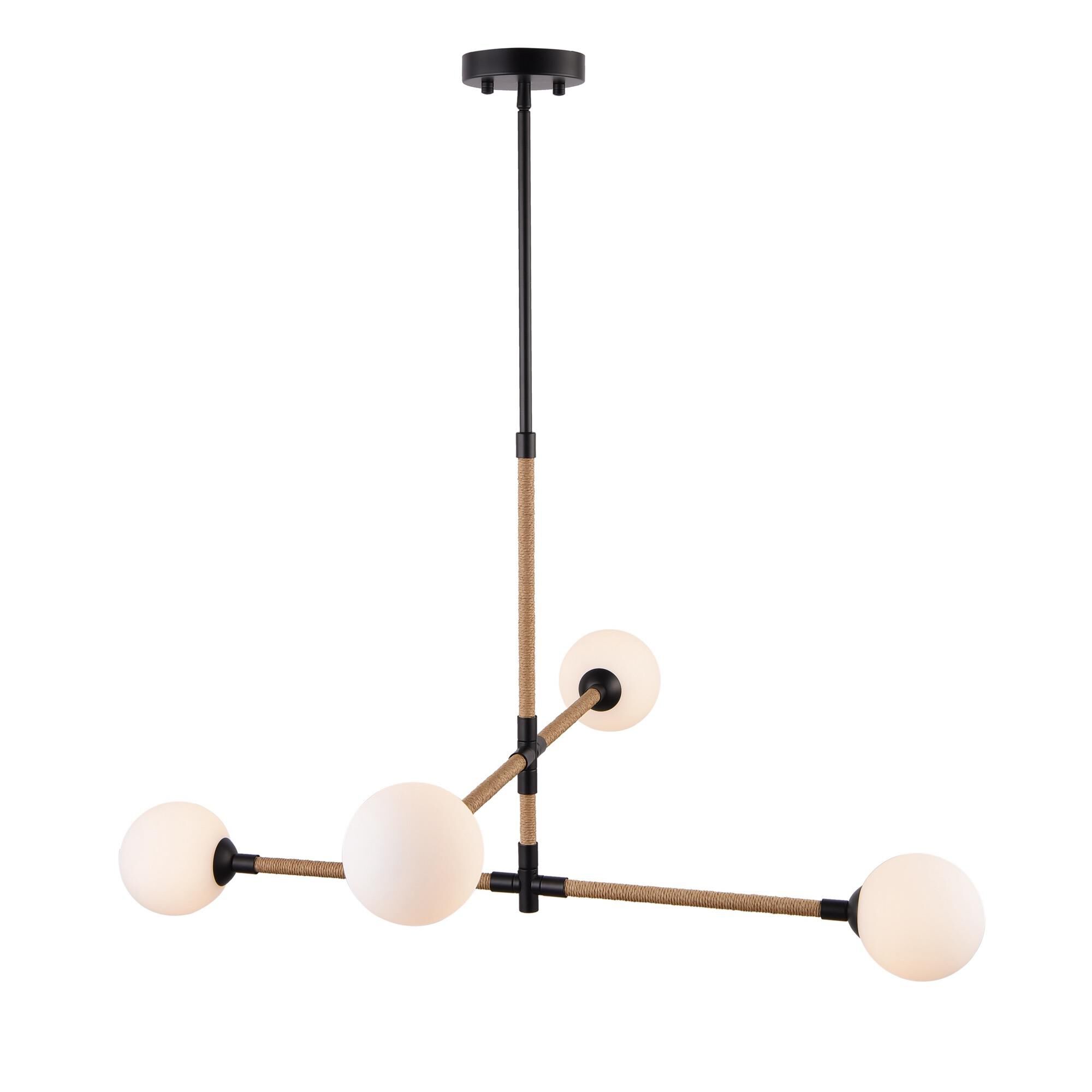 Shown in Black finish and Glass shade