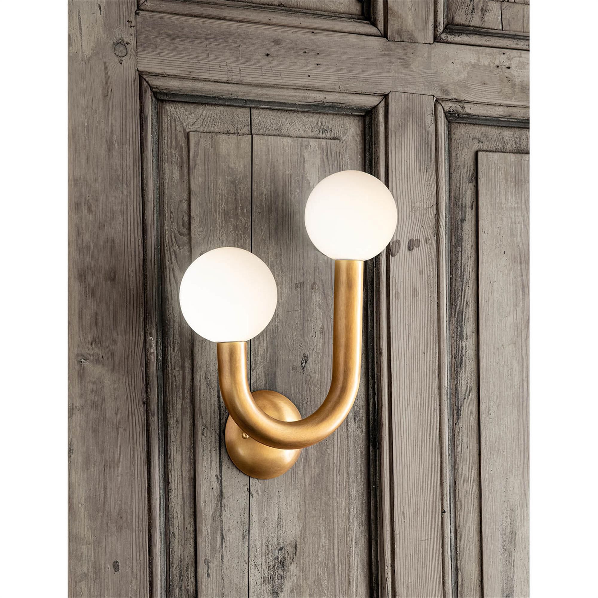 Shown in Natural Brass finish and Left Orientation  accent
