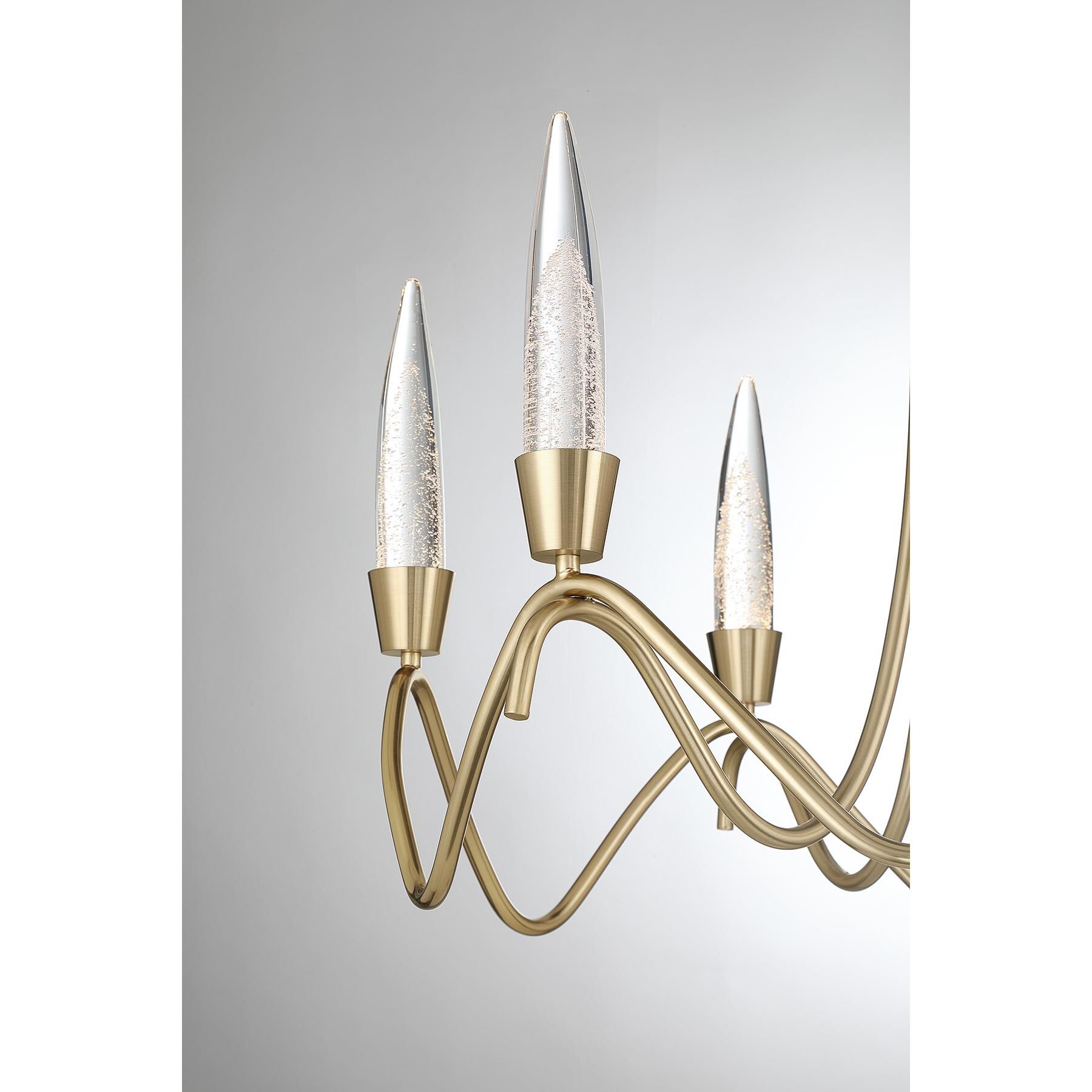 Shown in Noble Brass finish and Clear Bubble glass