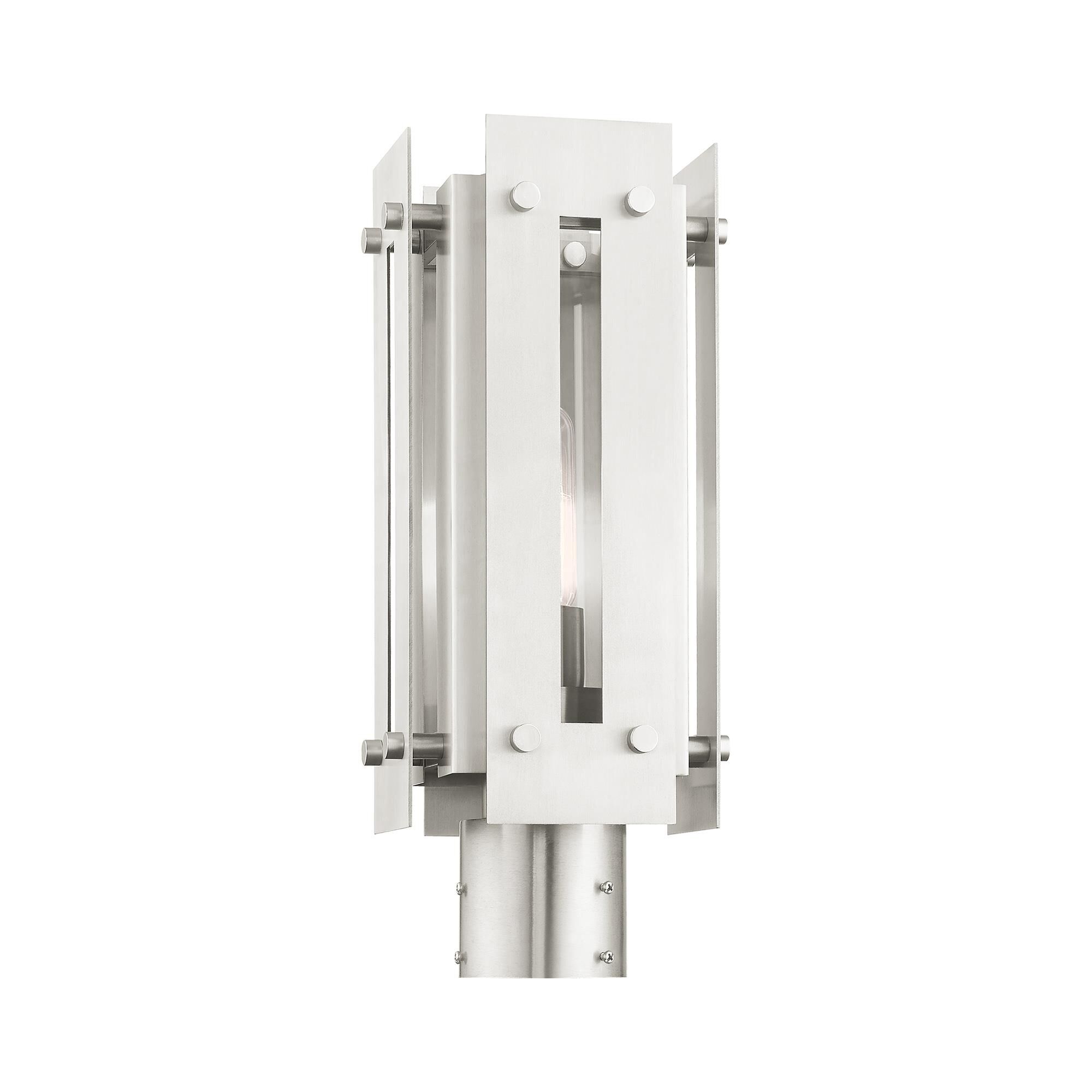 Shown in Brushed Nickel Accents finish and Clear glass and Clear Glass shade