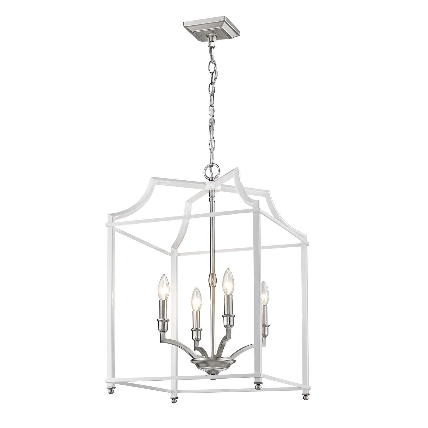 Shown in Pewter finish and White shade 