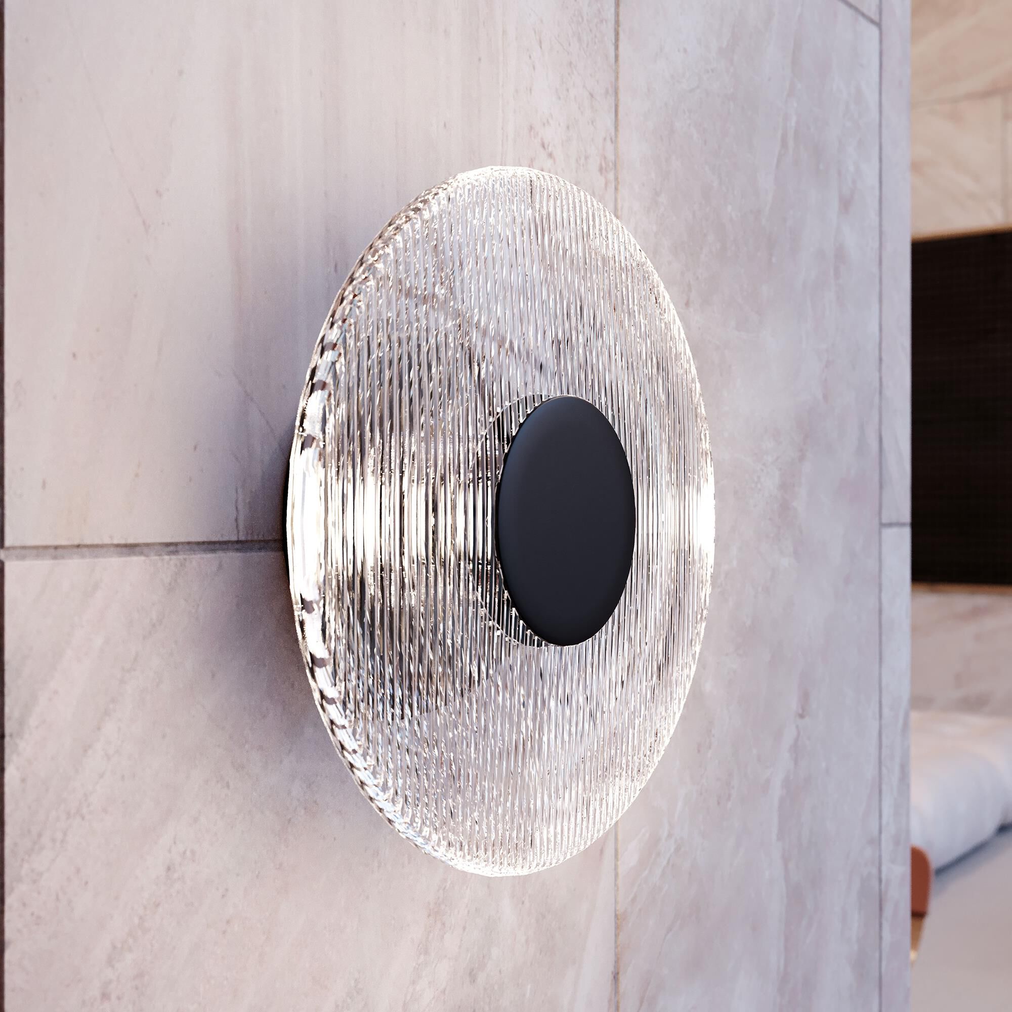 Shown in Satin Black finish and Clear glass