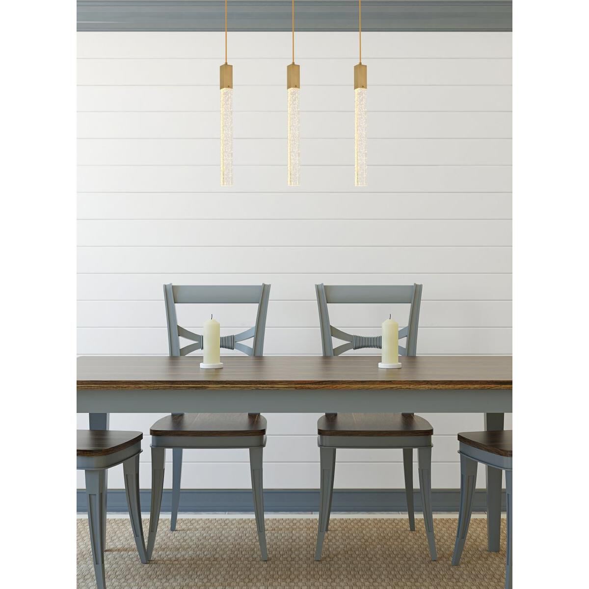 Weston 32 Inch 3 Light LED Linear Suspension Light by Elegant Lighting