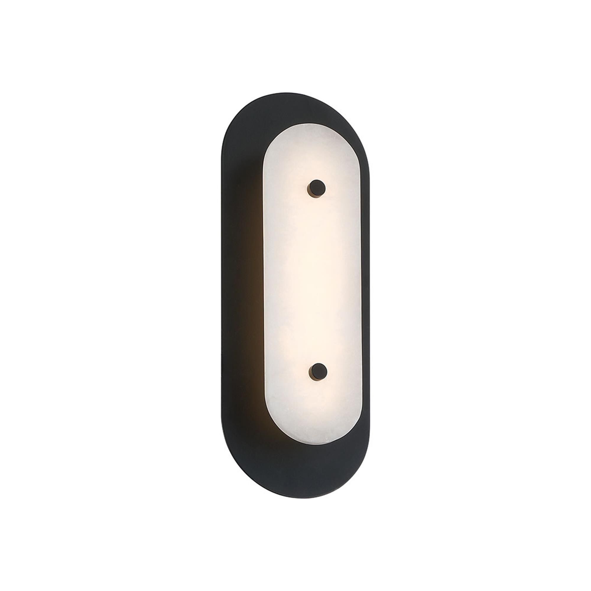 Shown in Black finish and Alabaster glass